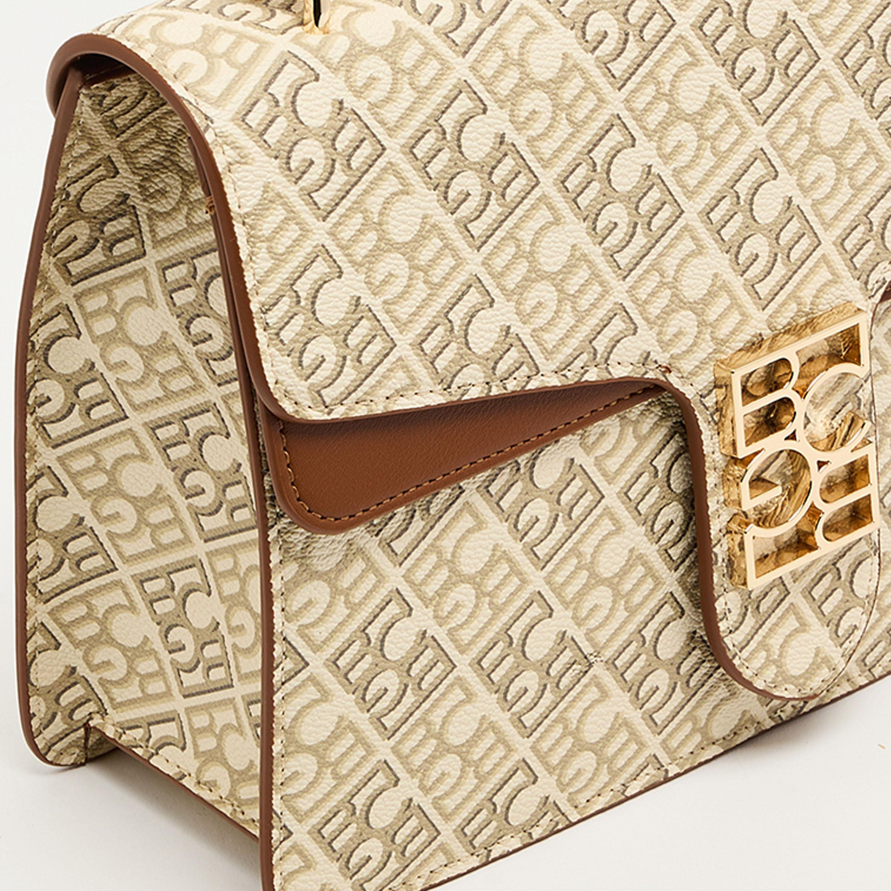 بي سي بي جي - شنطة كتف مطبوعة بإغلاق مغناطيسي وحزام سلسلة | 24 × 17 × 8 سم-women-bagsandwallets-handbags-image-4