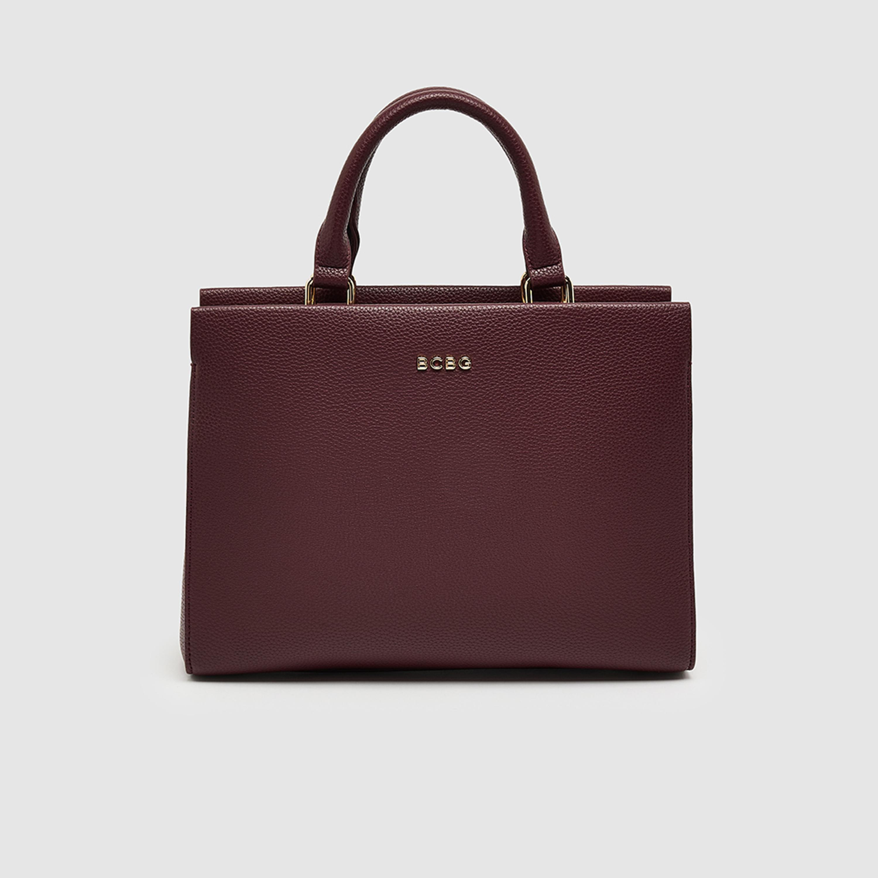 بي سي بي جي - شنطة يد علوية مزخرفة بمقبض وسحاب إغلاق وحزام قابل للتعديل | 31 × 23 × 11 سم-women-bagsandwallets-handbags-image-1