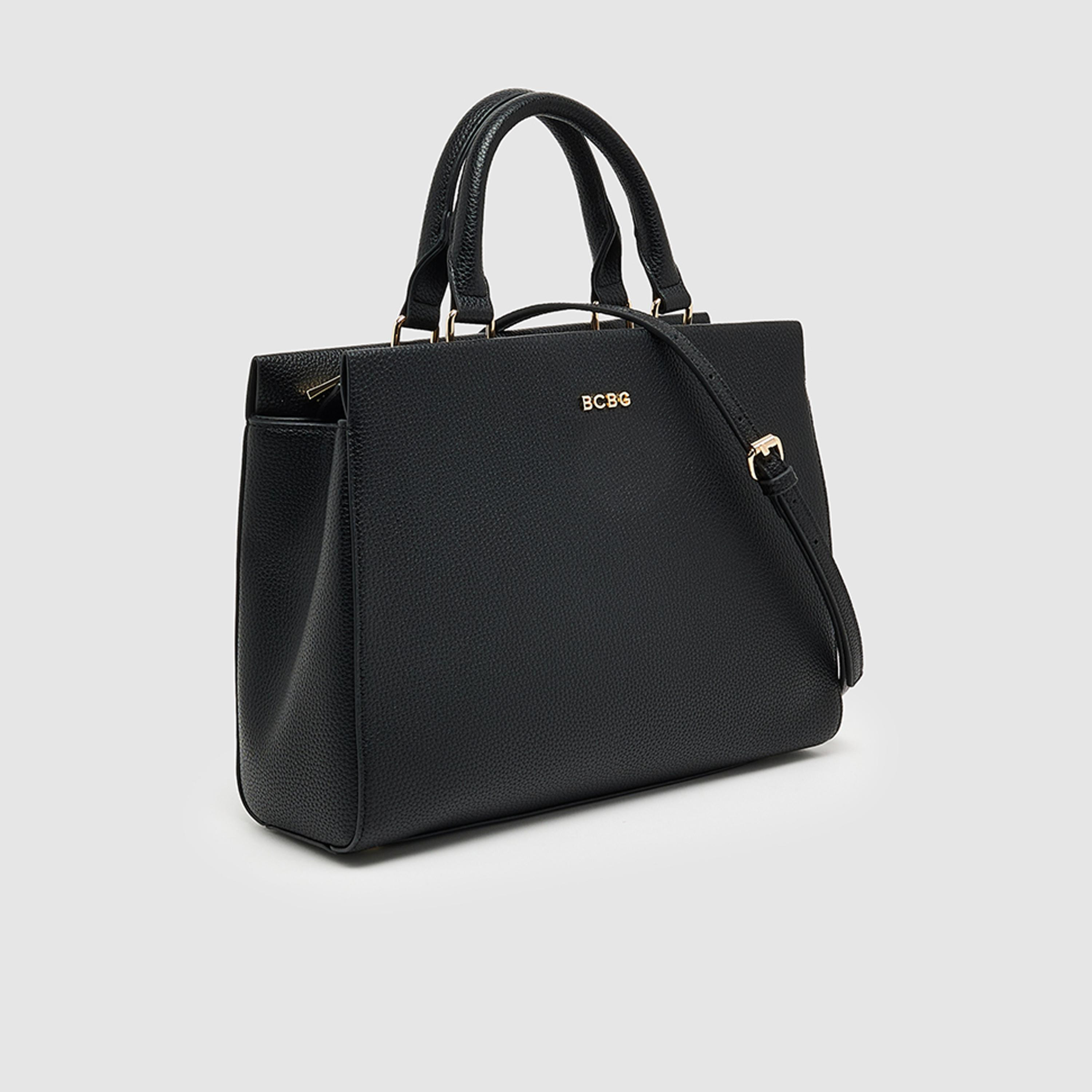 بي سي بي جي - شنطة يد علوية مزخرفة بمقبض وسحاب إغلاق وحزام قابل للتعديل | 31 × 23 × 11 سم-women-bagsandwallets-handbags-image-1