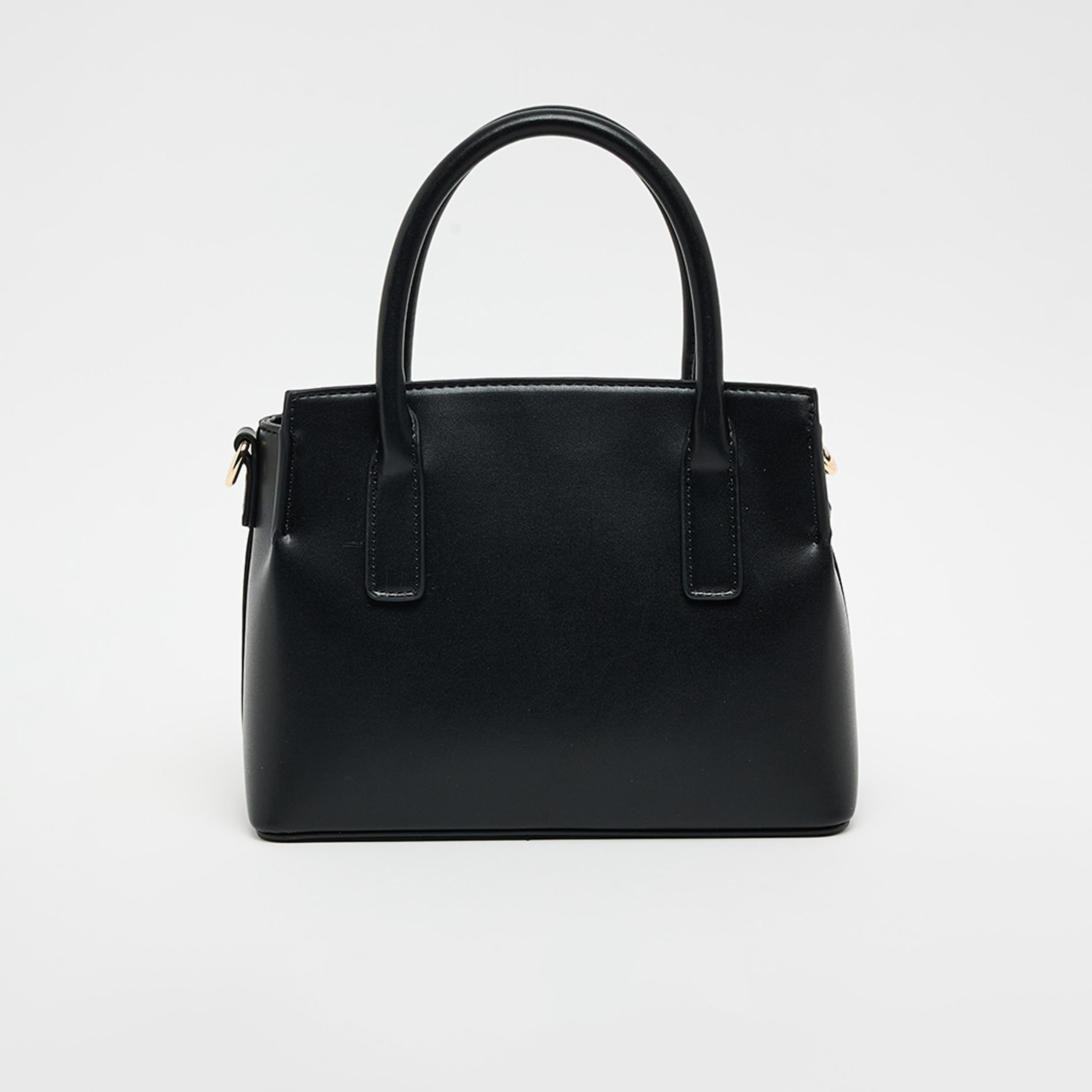 BCBG Plain Top Handle Satchel Bag with Zipper Closure and Adjustable Strap | 33 X 17 X 10 CM-women-bagsandwallets-handbags-image-3
