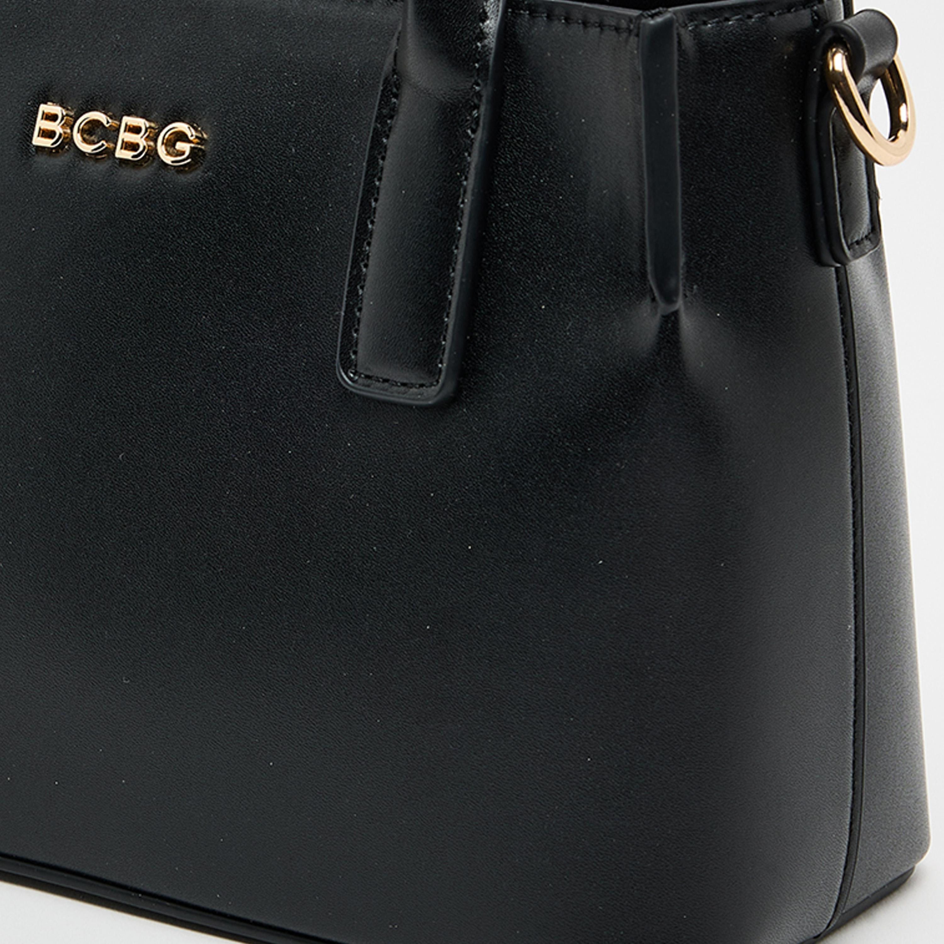 BCBG Plain Top Handle Satchel Bag with Zipper Closure and Adjustable Strap | 33 X 17 X 10 CM-women-bagsandwallets-handbags-image-4