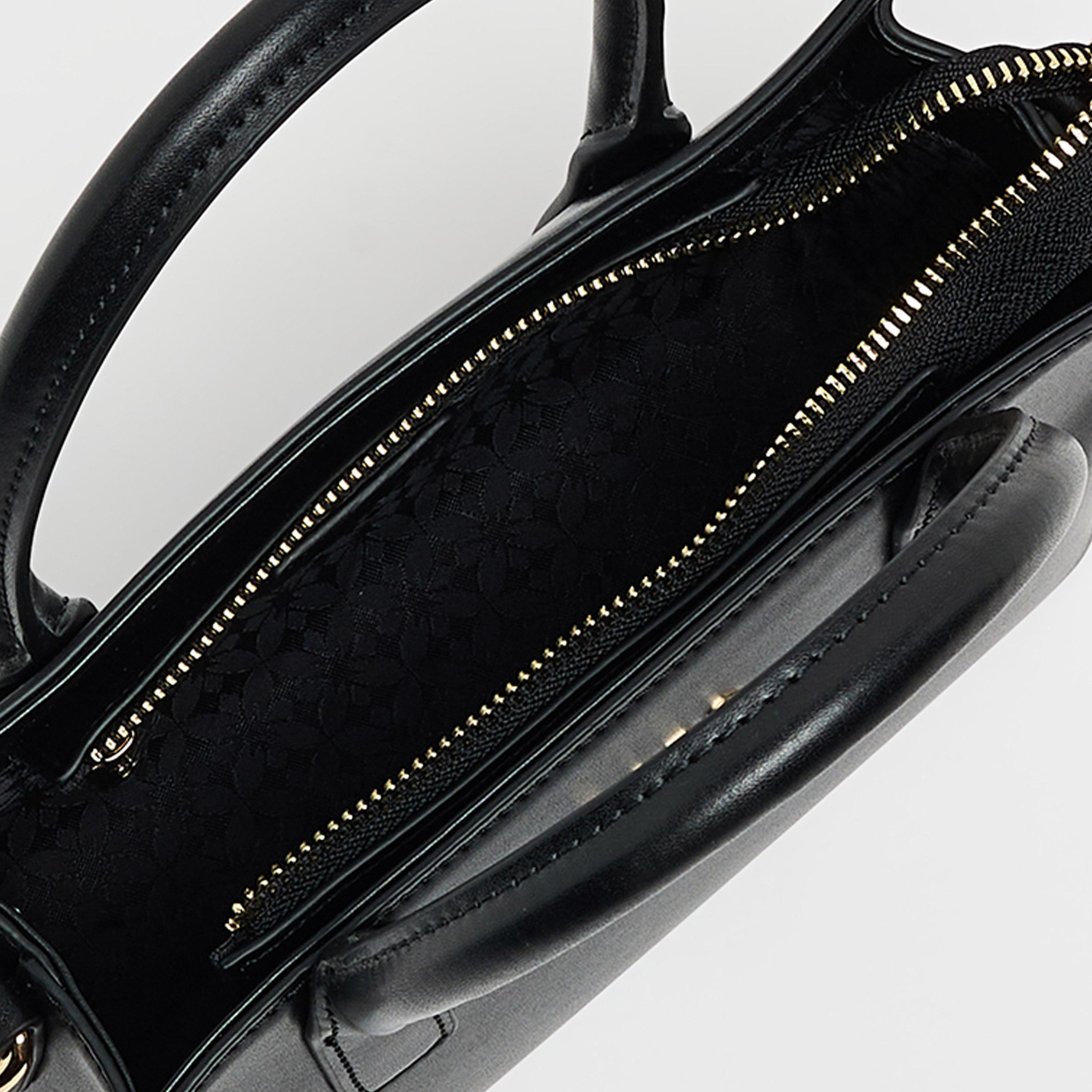 BCBG Plain Top Handle Satchel Bag with Zipper Closure and Adjustable Strap | 33 X 17 X 10 CM-women-bagsandwallets-handbags-image-6