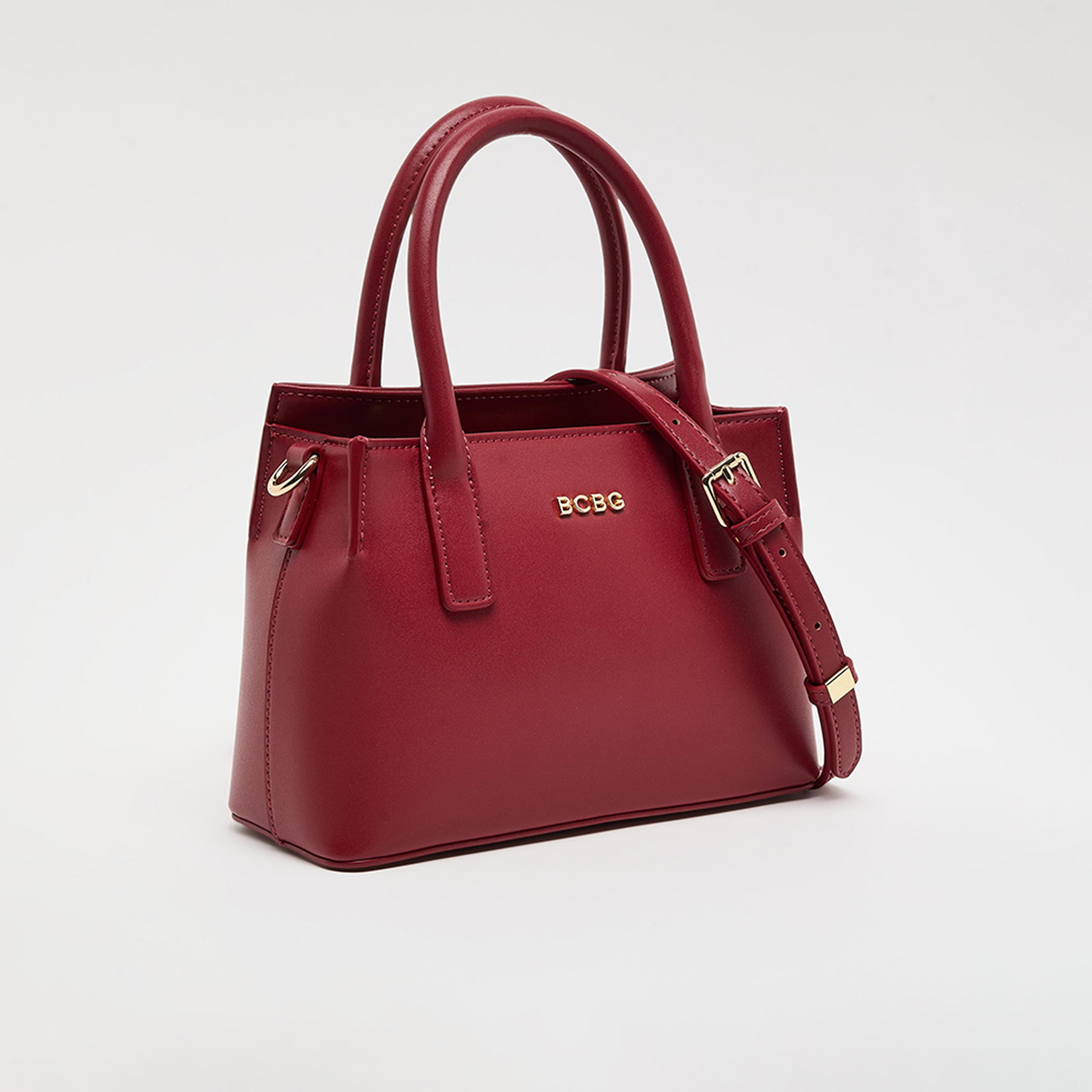BCBG Plain Top Handle Satchel Bag with Zipper Closure and Adjustable Strap | 33 X 17 X 10 CM-women-bagsandwallets-handbags-image-1