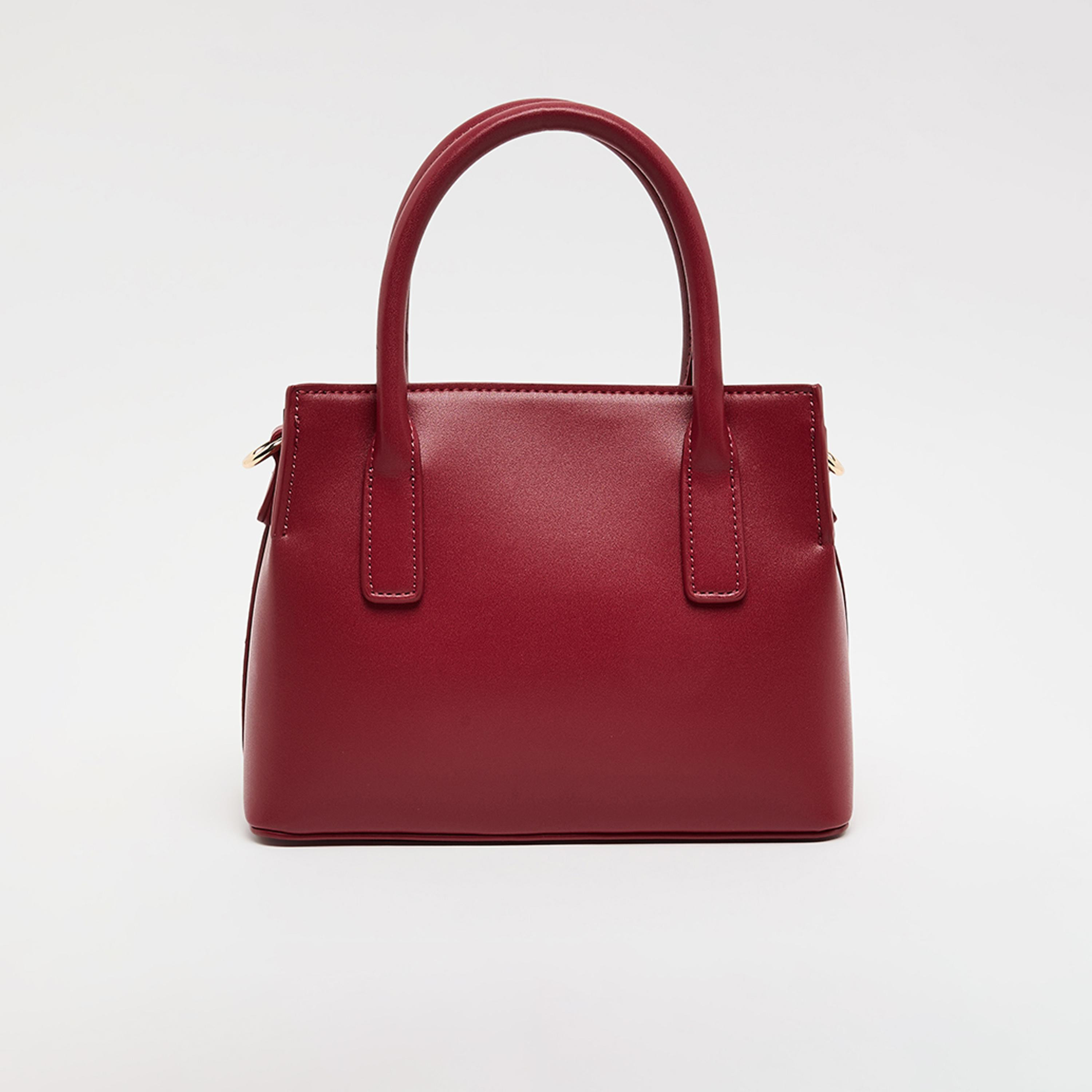 BCBG Plain Top Handle Satchel Bag with Zipper Closure and Adjustable Strap | 33 X 17 X 10 CM-women-bagsandwallets-handbags-image-3