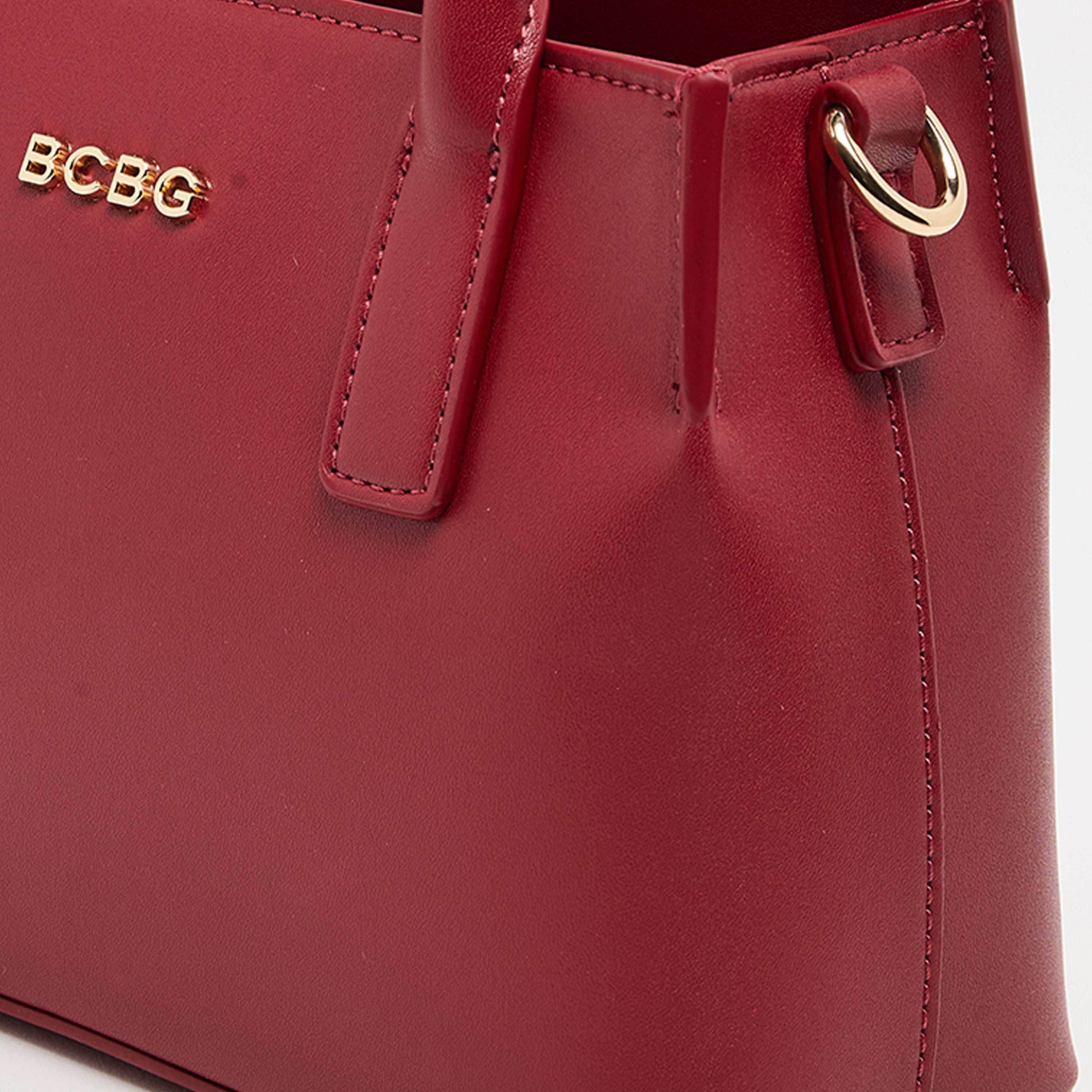 BCBG Plain Top Handle Satchel Bag with Zipper Closure and Adjustable Strap | 33 X 17 X 10 CM-women-bagsandwallets-handbags-image-4