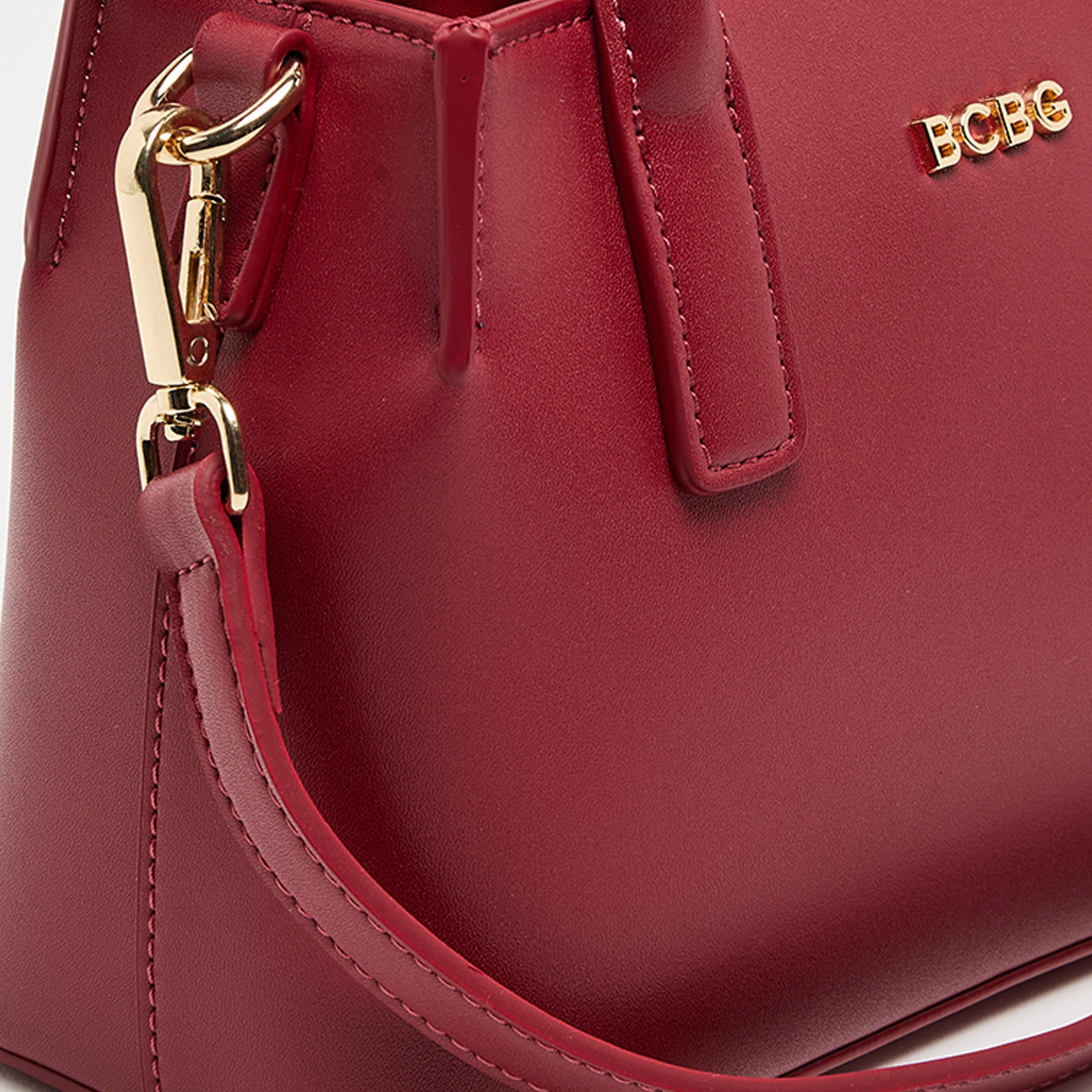 BCBG Plain Top Handle Satchel Bag with Zipper Closure and Adjustable Strap | 33 X 17 X 10 CM-women-bagsandwallets-handbags-image-7