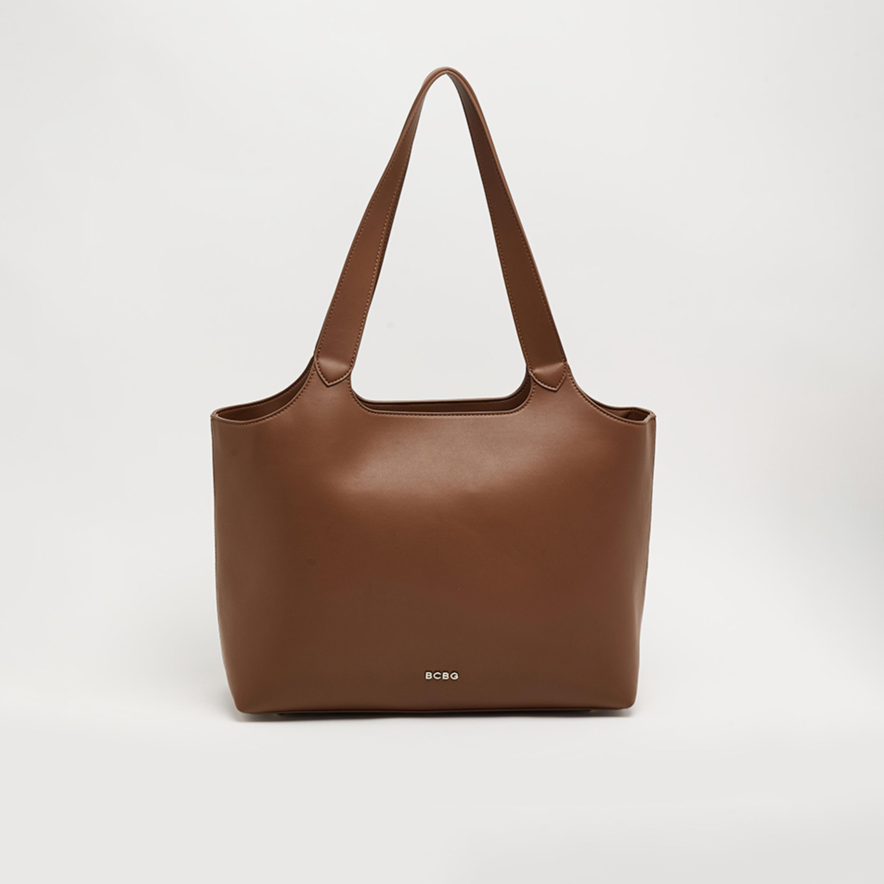 BCBG Plain Top Handle Shoulder Bag with Zipper Closure | 45 X 30 X 19 CM-women-bagsandwallets-handbags-image-1