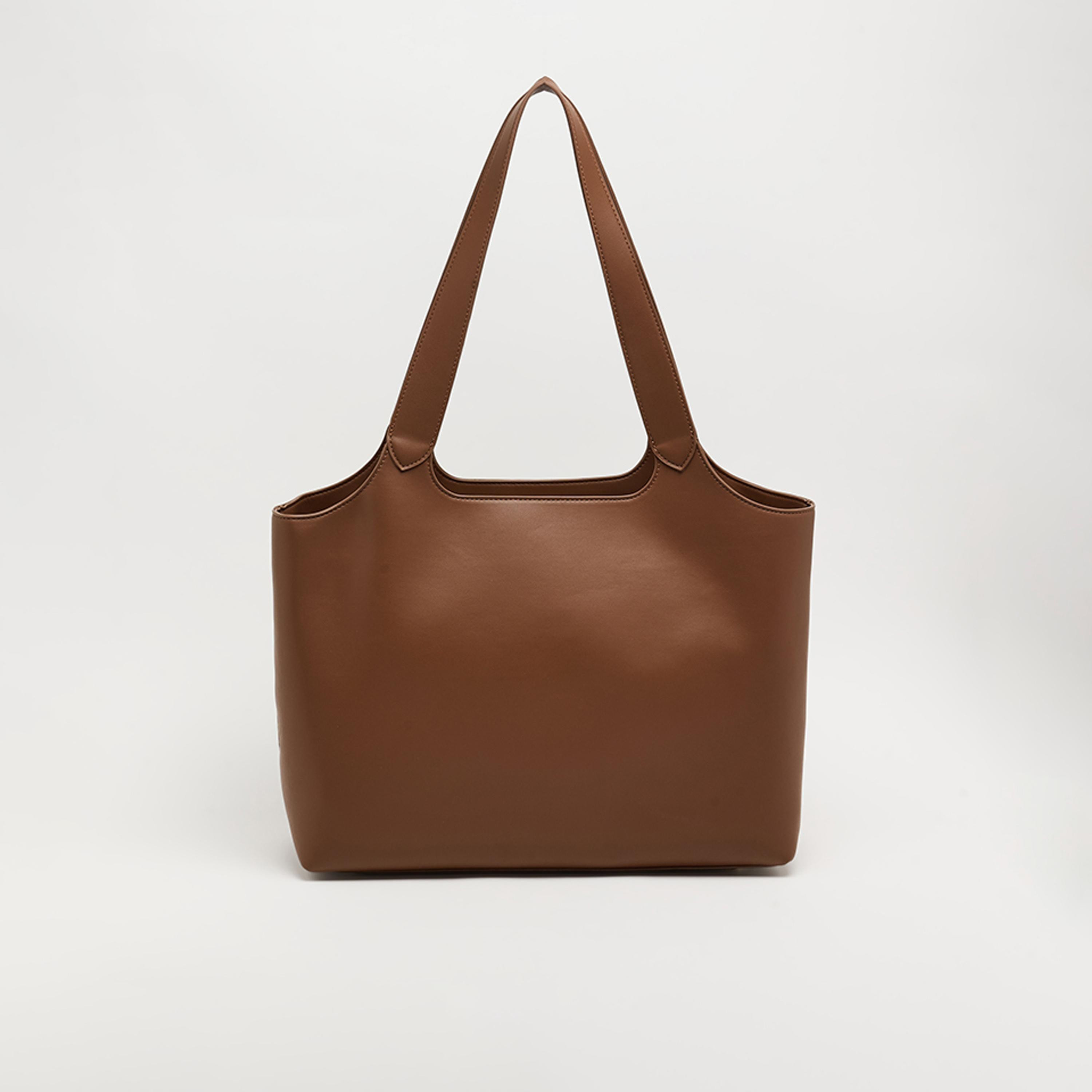 BCBG Plain Top Handle Shoulder Bag with Zipper Closure | 45 X 30 X 19 CM-women-bagsandwallets-handbags-image-2