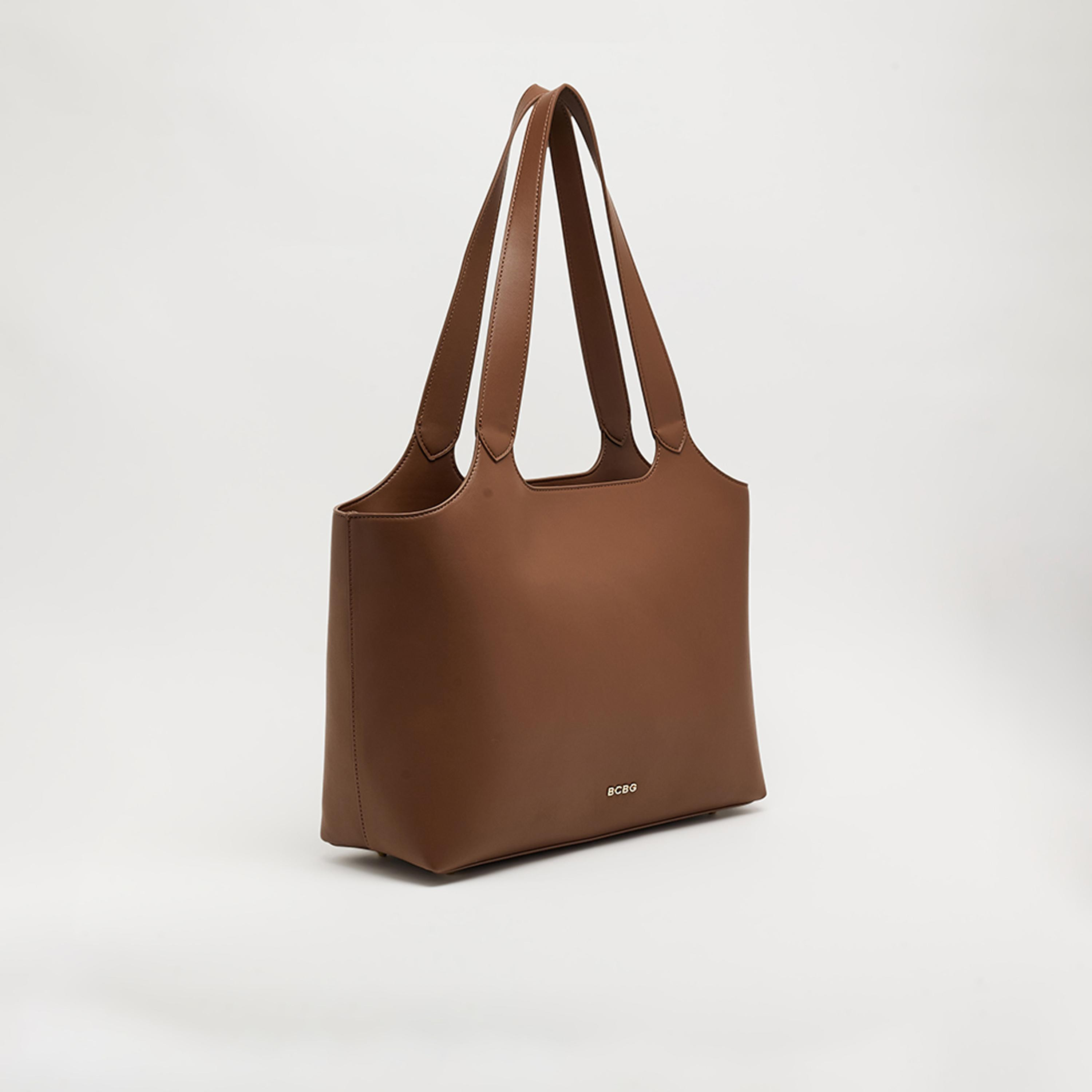 BCBG Plain Top Handle Shoulder Bag with Zipper Closure | 45 X 30 X 19 CM-women-bagsandwallets-handbags-image-3