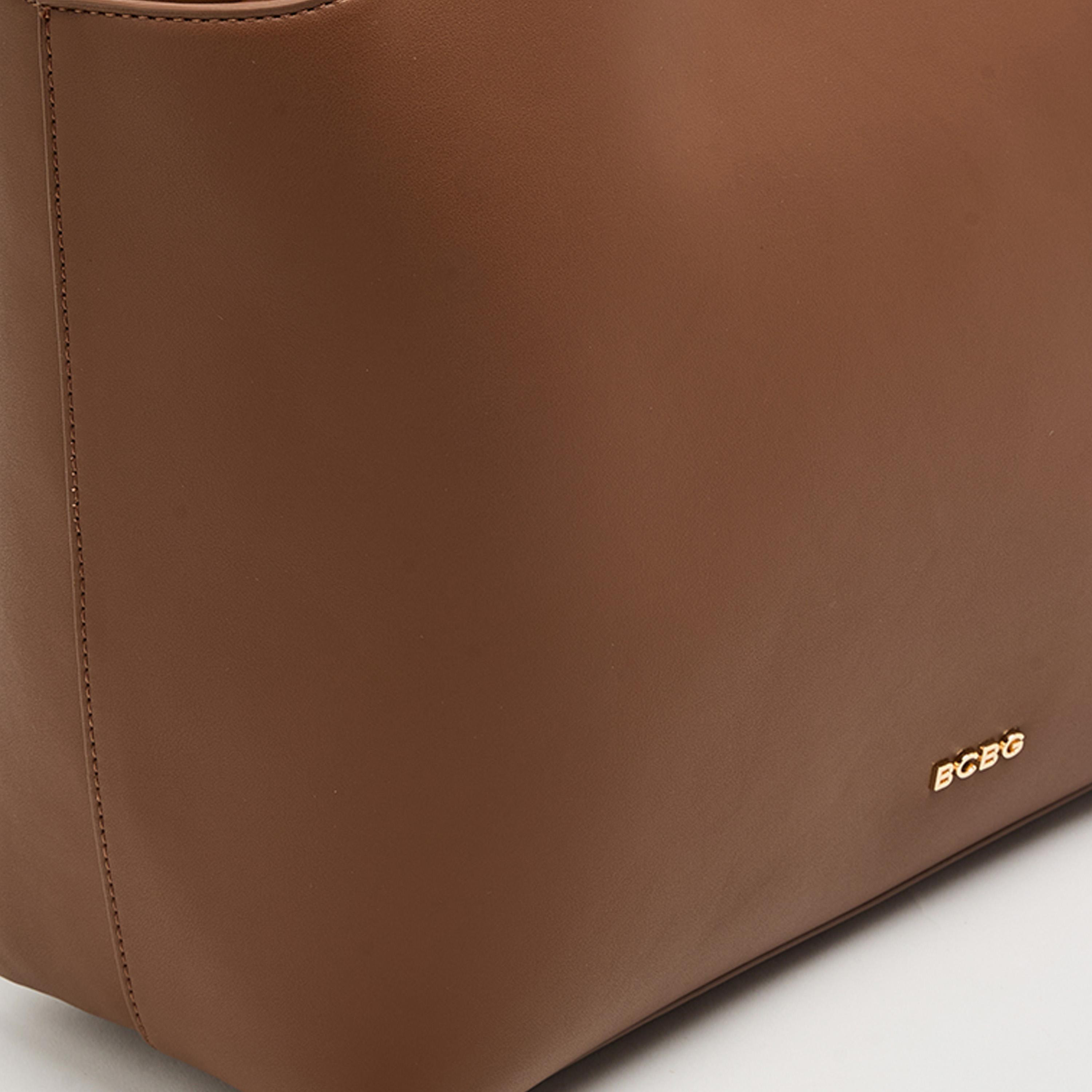 BCBG Plain Top Handle Shoulder Bag with Zipper Closure | 45 X 30 X 19 CM-women-bagsandwallets-handbags-image-4