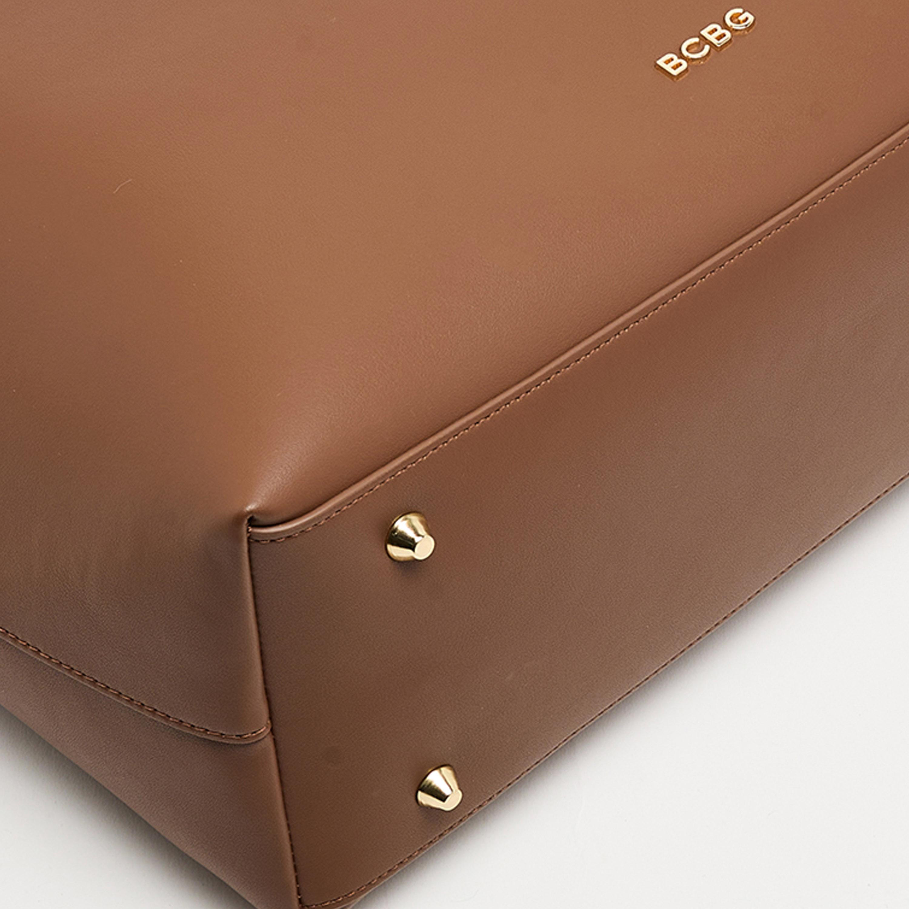 BCBG Plain Top Handle Shoulder Bag with Zipper Closure | 45 X 30 X 19 CM-women-bagsandwallets-handbags-image-6