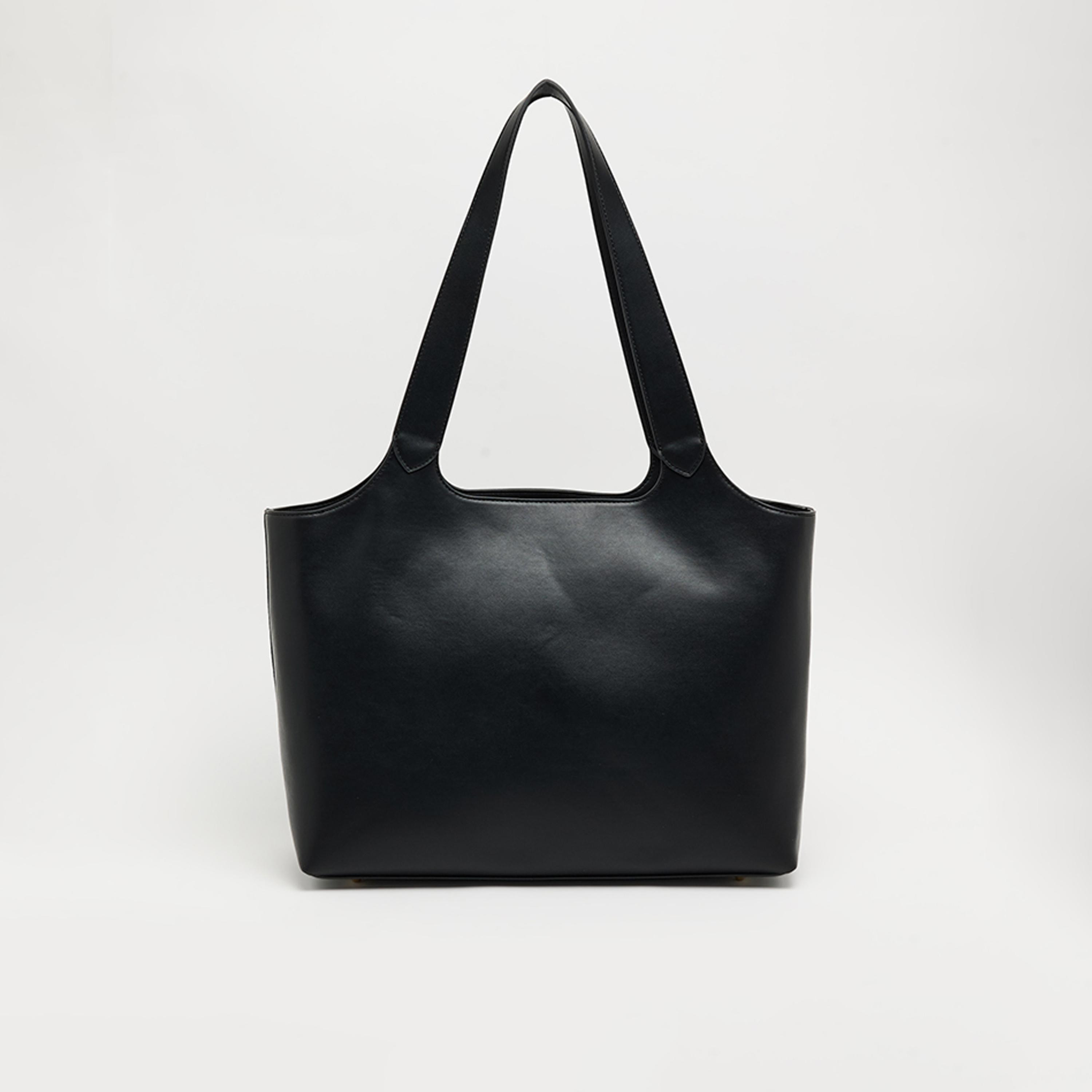 BCBG Plain Top Handle Shoulder Bag with Zipper Closure | 45 X 30 X 19 CM-women-bagsandwallets-handbags-image-3