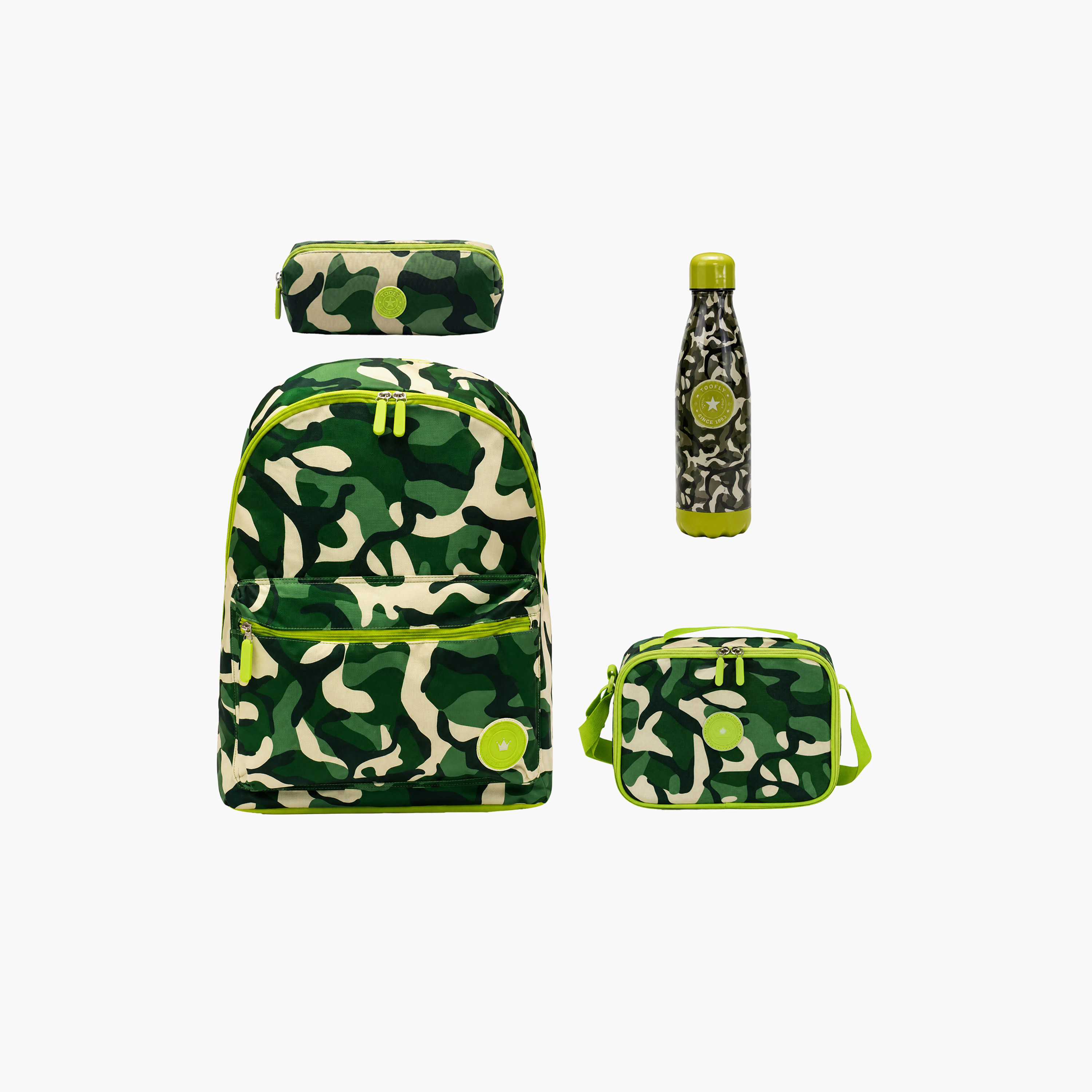 Tooly Fashion 4-Piece School Backpack Set with Pencil Case and Water Bottle - 17 Inch-school-bagsandbackpacks-backpacks-image-1