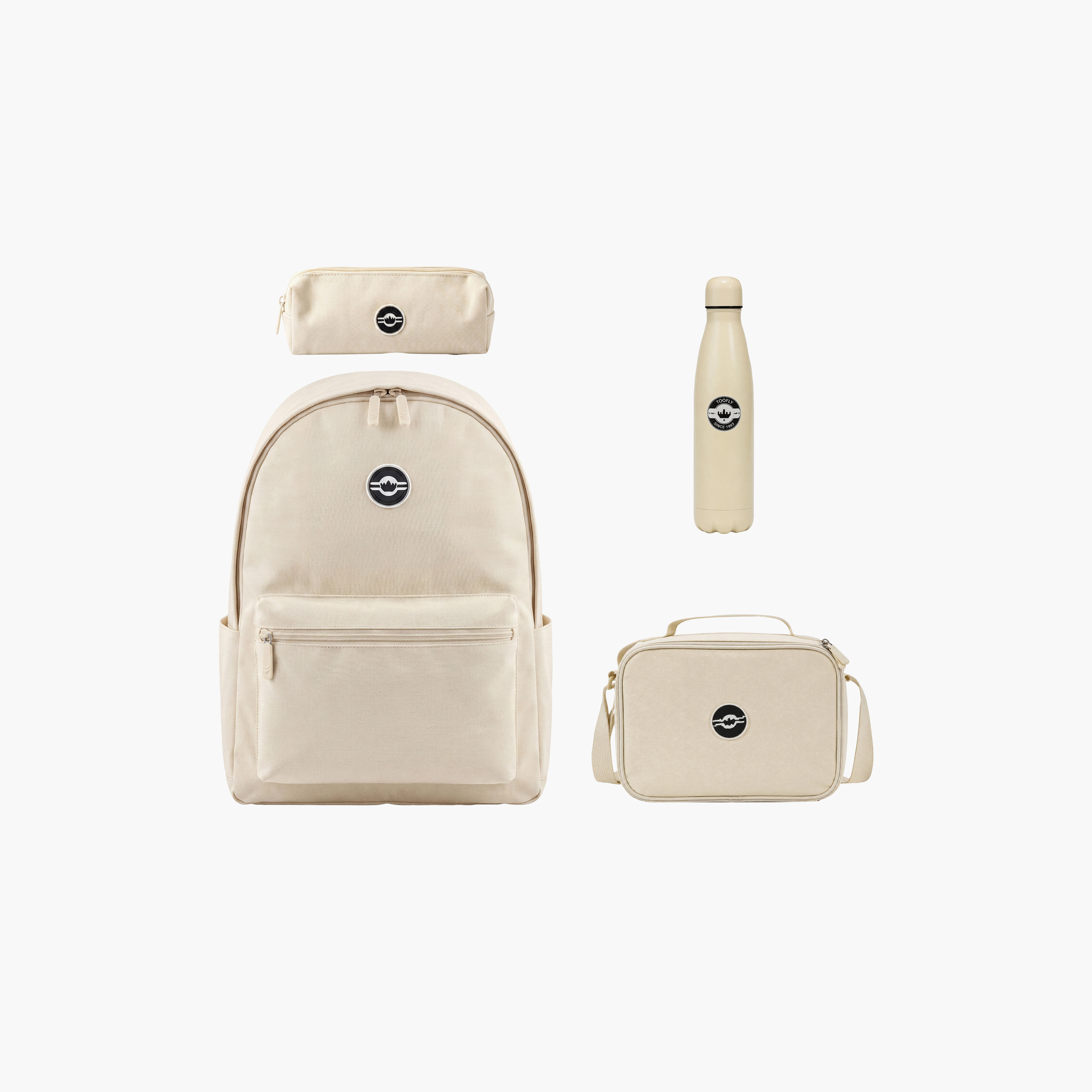 طقم حقيبة ظهر مدرسية من تولي كراون مكون من 4 قطع مع مقلمة وزجاجة ماء - 17 بوصة-school-bagsandbackpacks-backpacks-image-1