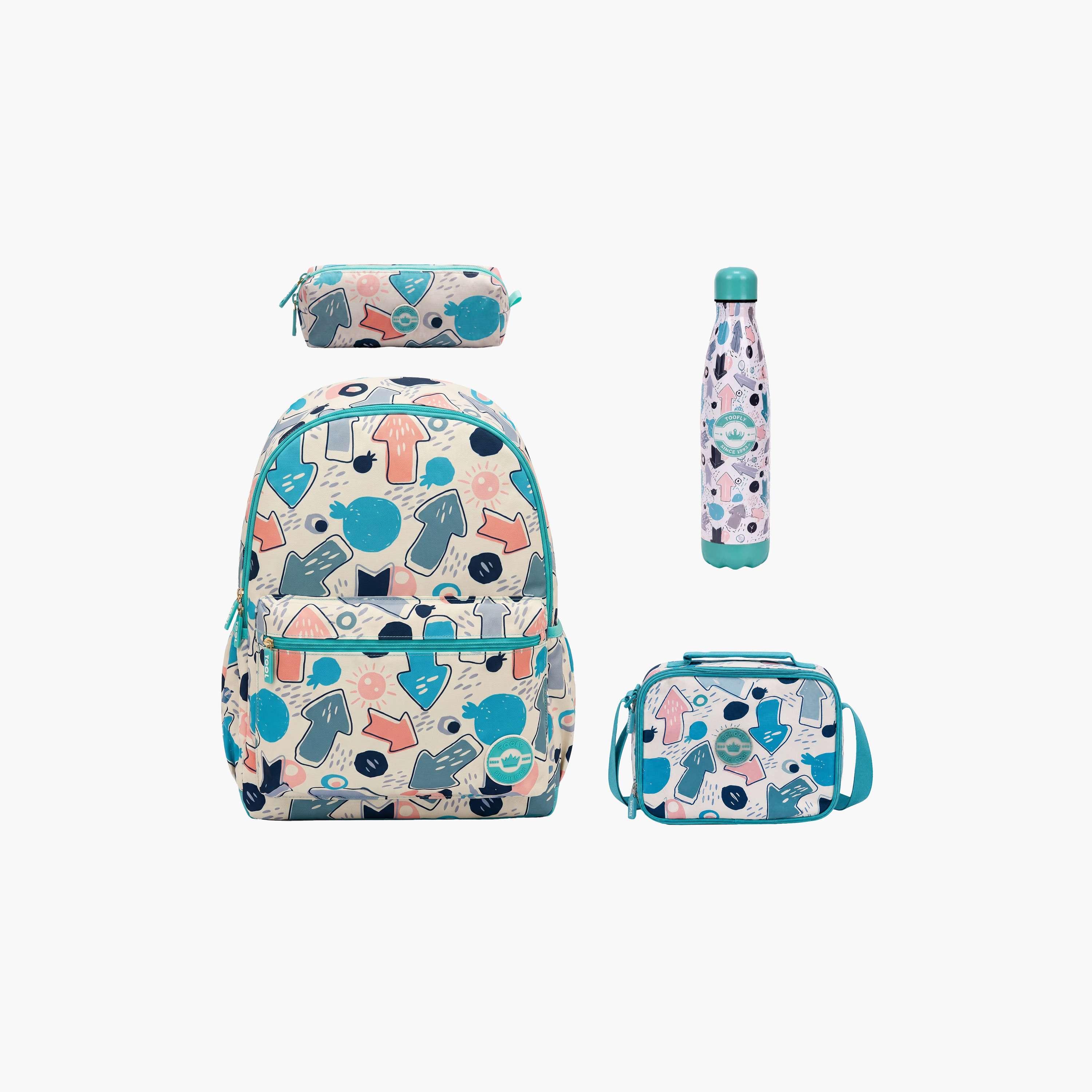 Tooly Crown Fashion 4-Piece School Backpack Set with Pencil Case and Water Bottle - 17 Inch-school-bagsandbackpacks-backpacks-image-1