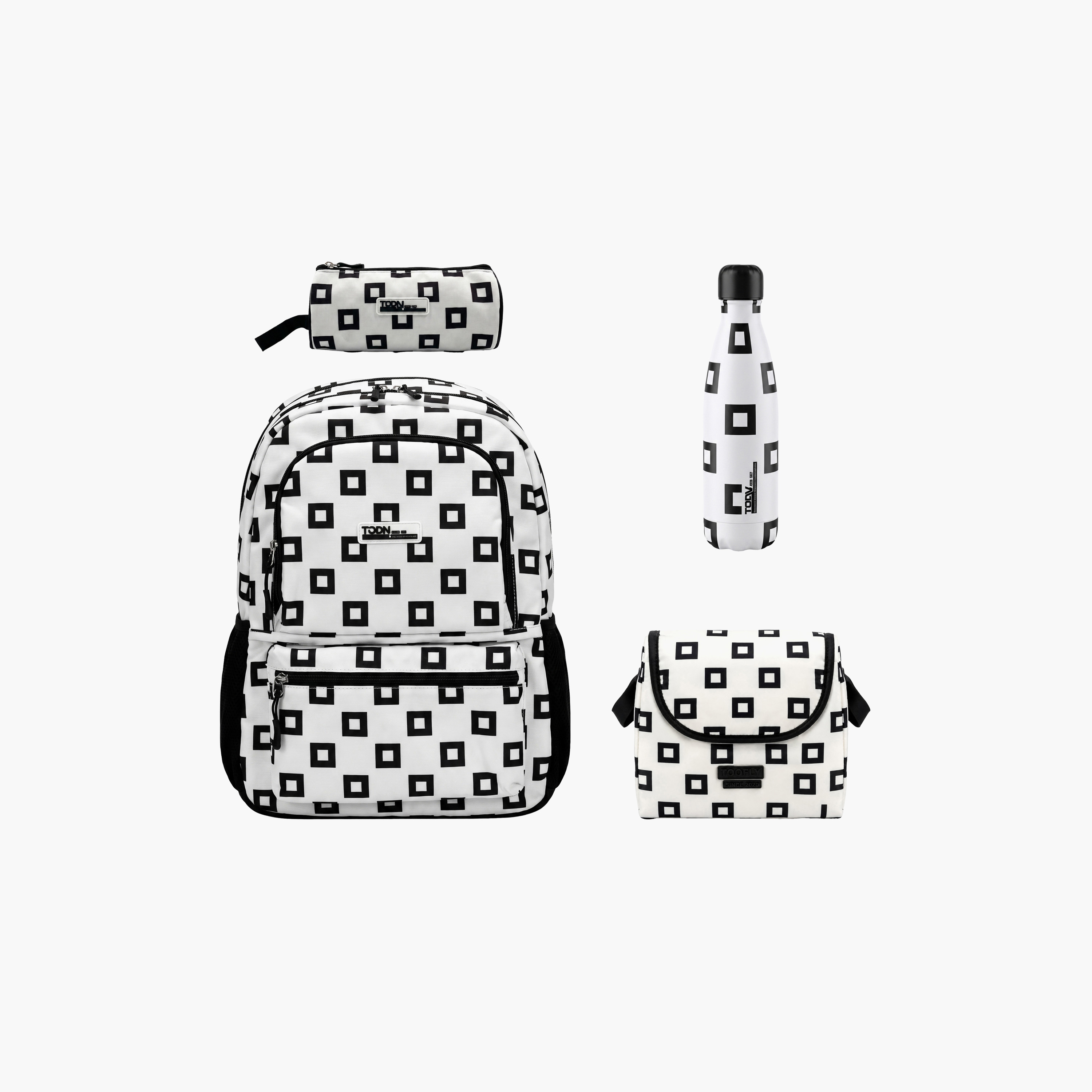 Tooly Fashion 4-Piece School Backpack Set with Pencil Case and Water Bottle - 17 Inch-school-bagsandbackpacks-backpacks-image-1