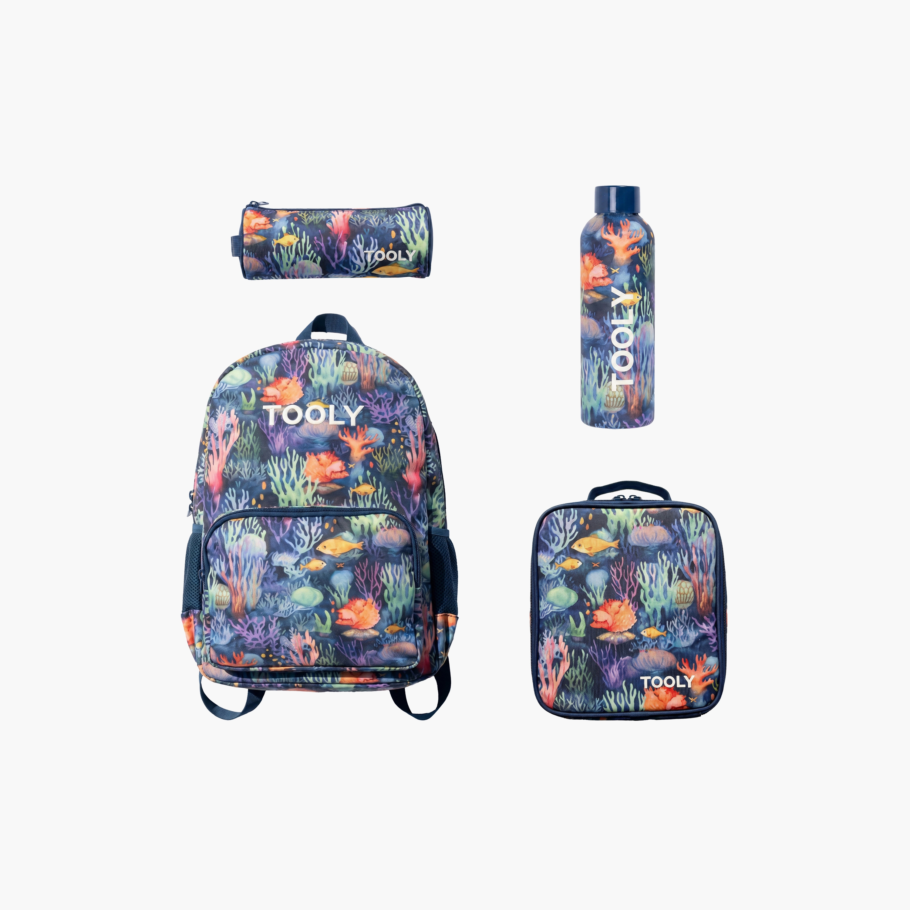 Tooly High Kids 4-Piece School Backpack Set with Pencil Case and Water Bottle - 17 Inch-school-bagsandbackpacks-backpacks-image-1