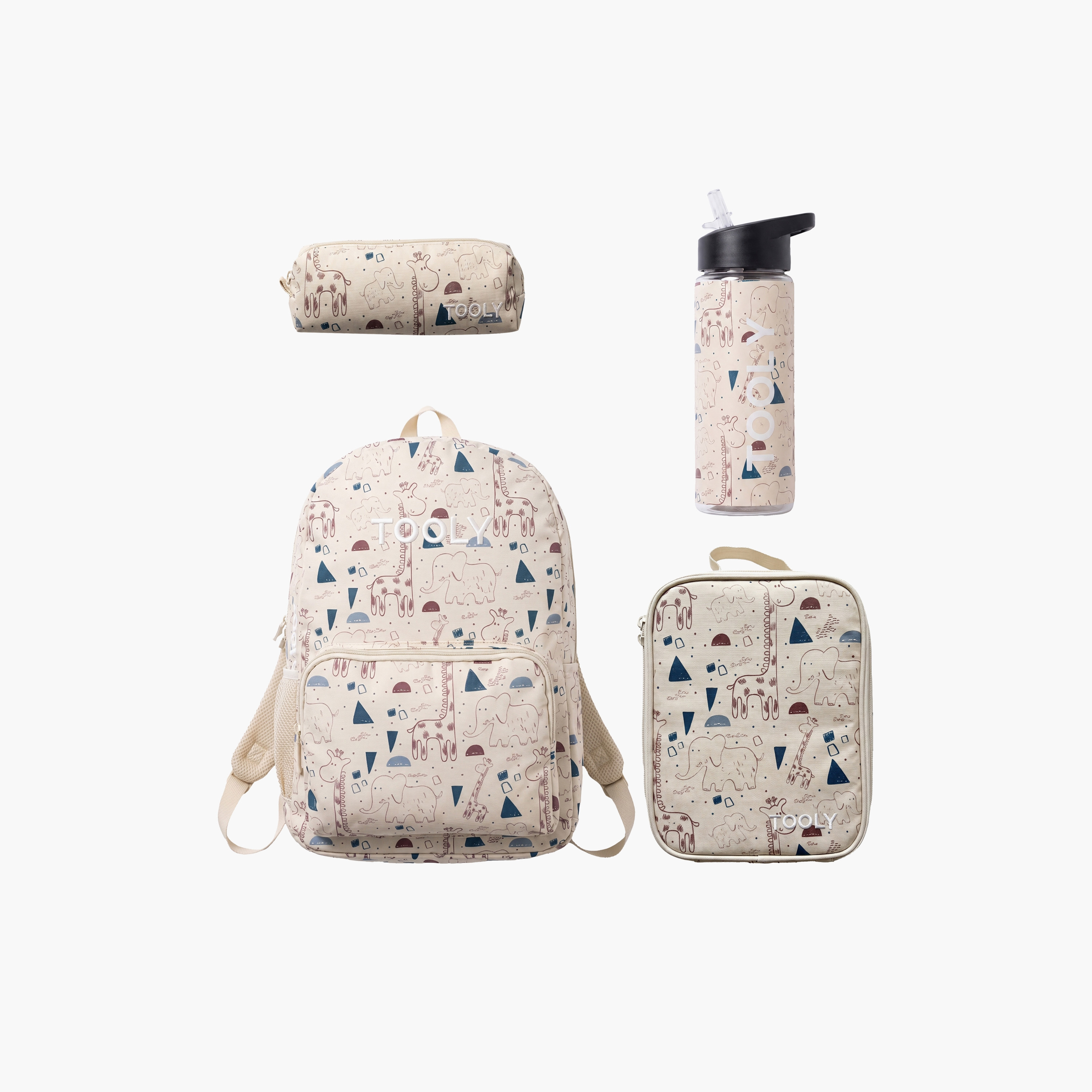 Tooly High Kids 4-Piece School Backpack Set with Pencil Case and Water Bottle - 17 Inch-school-bagsandbackpacks-backpacks-image-1