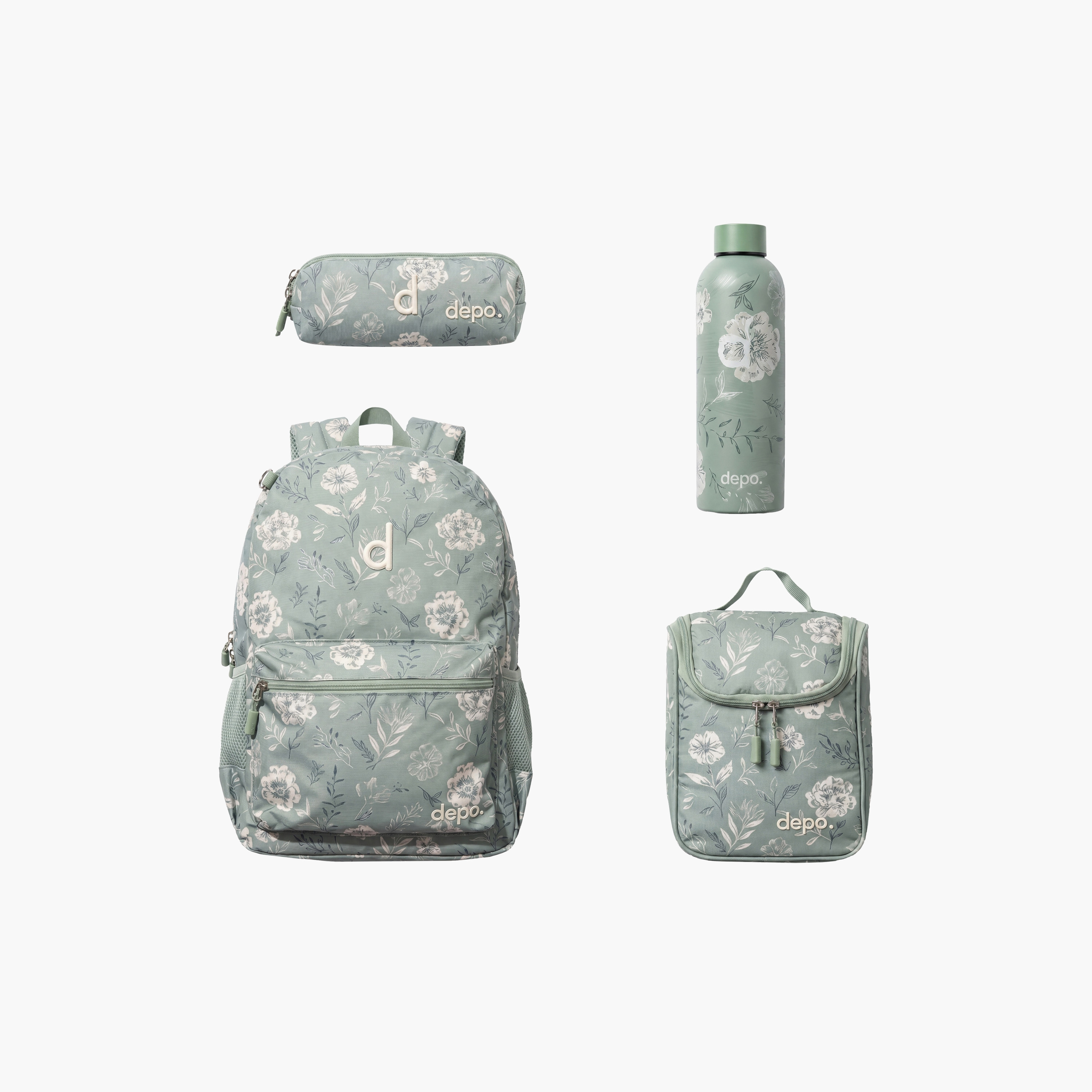 Depo High Kids 4-Piece School Backpack Set with Pencil Case and Water Bottle - 17 Inch-school-bagsandbackpacks-backpacks-image-1