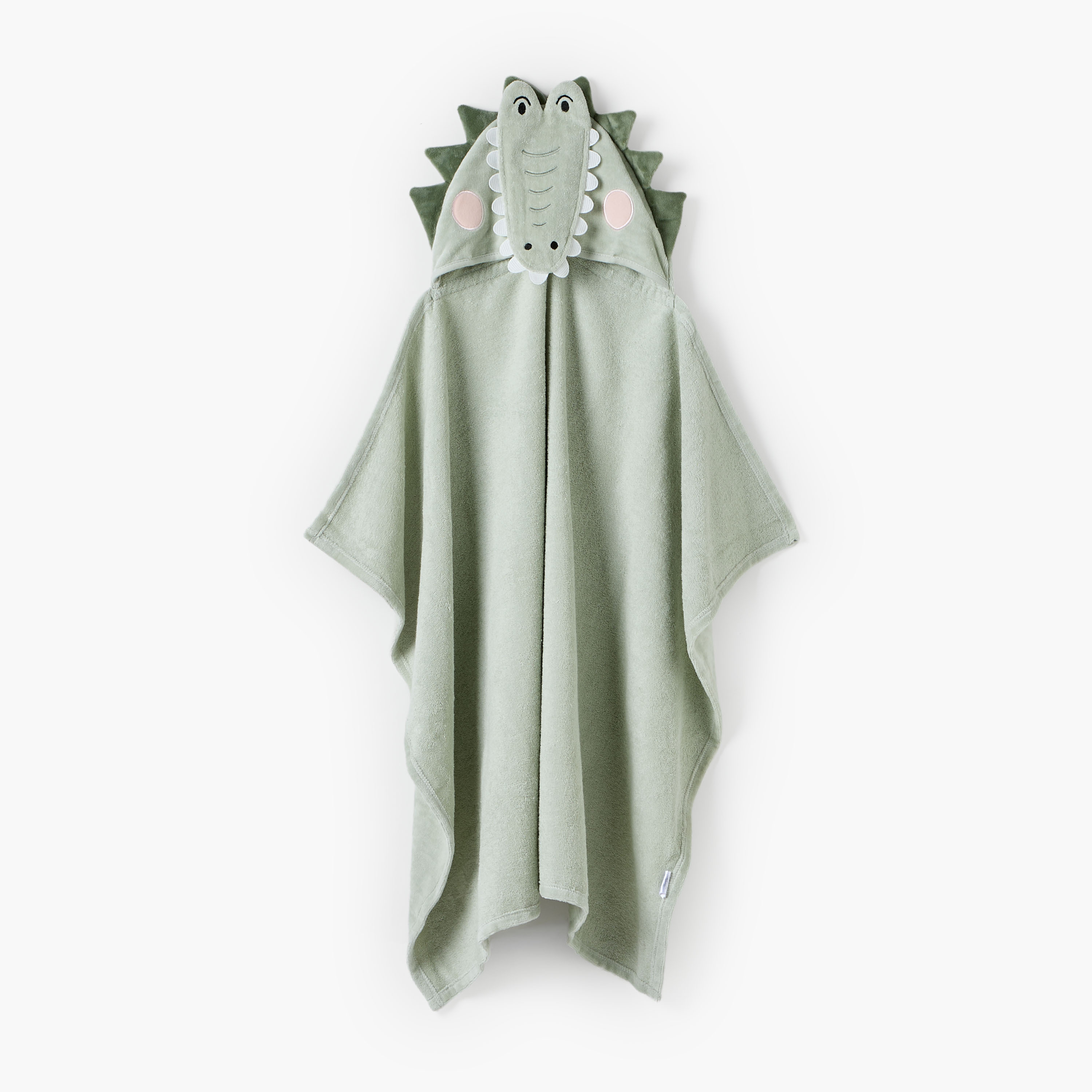 منشفة بقبعة قطيفة وتمساح ثلاثي الأبعاد-baby-bathandcare-towels-image-1