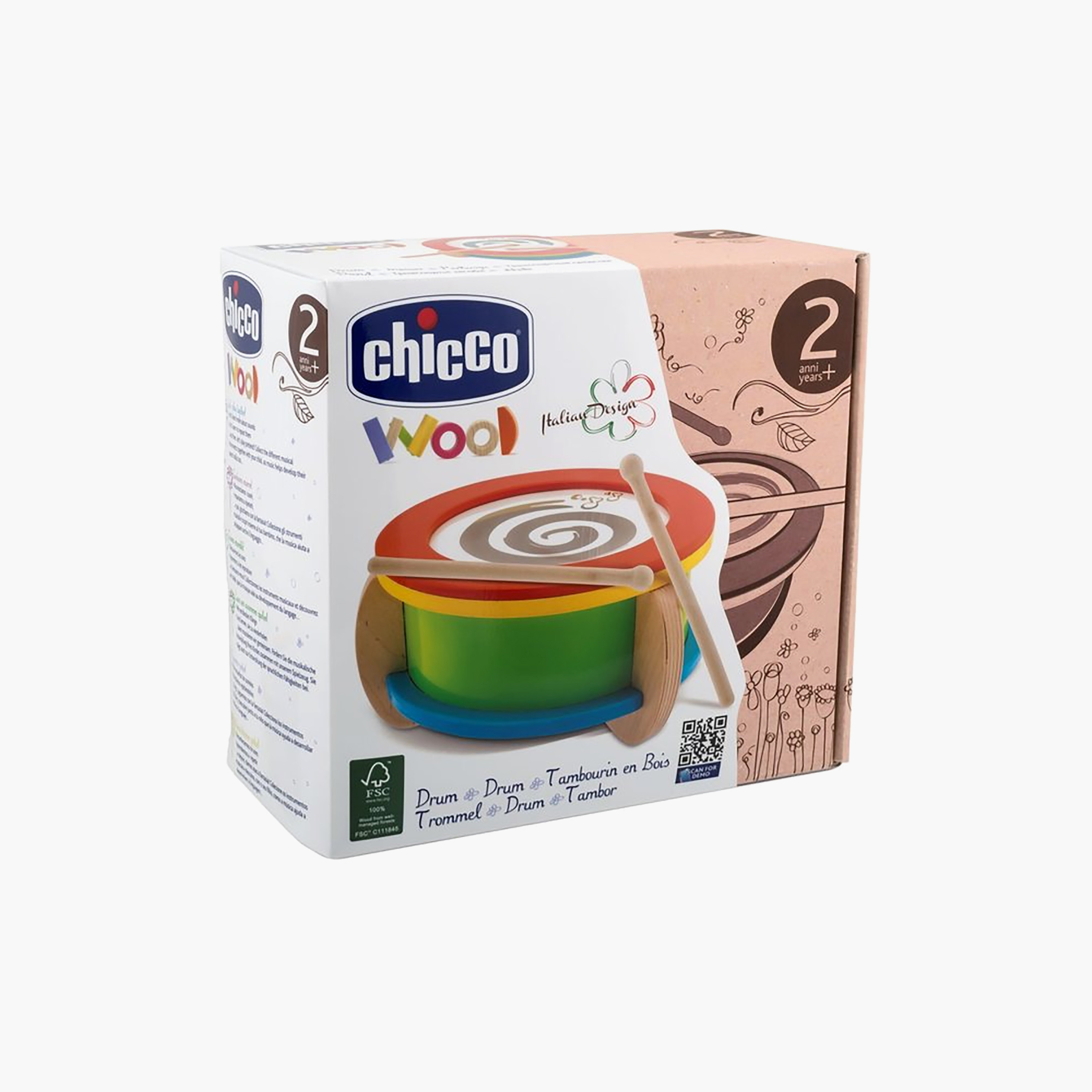 Chicco Wooden Drum Musical Toy Set-toys-educational-musicaltoys-image-3
