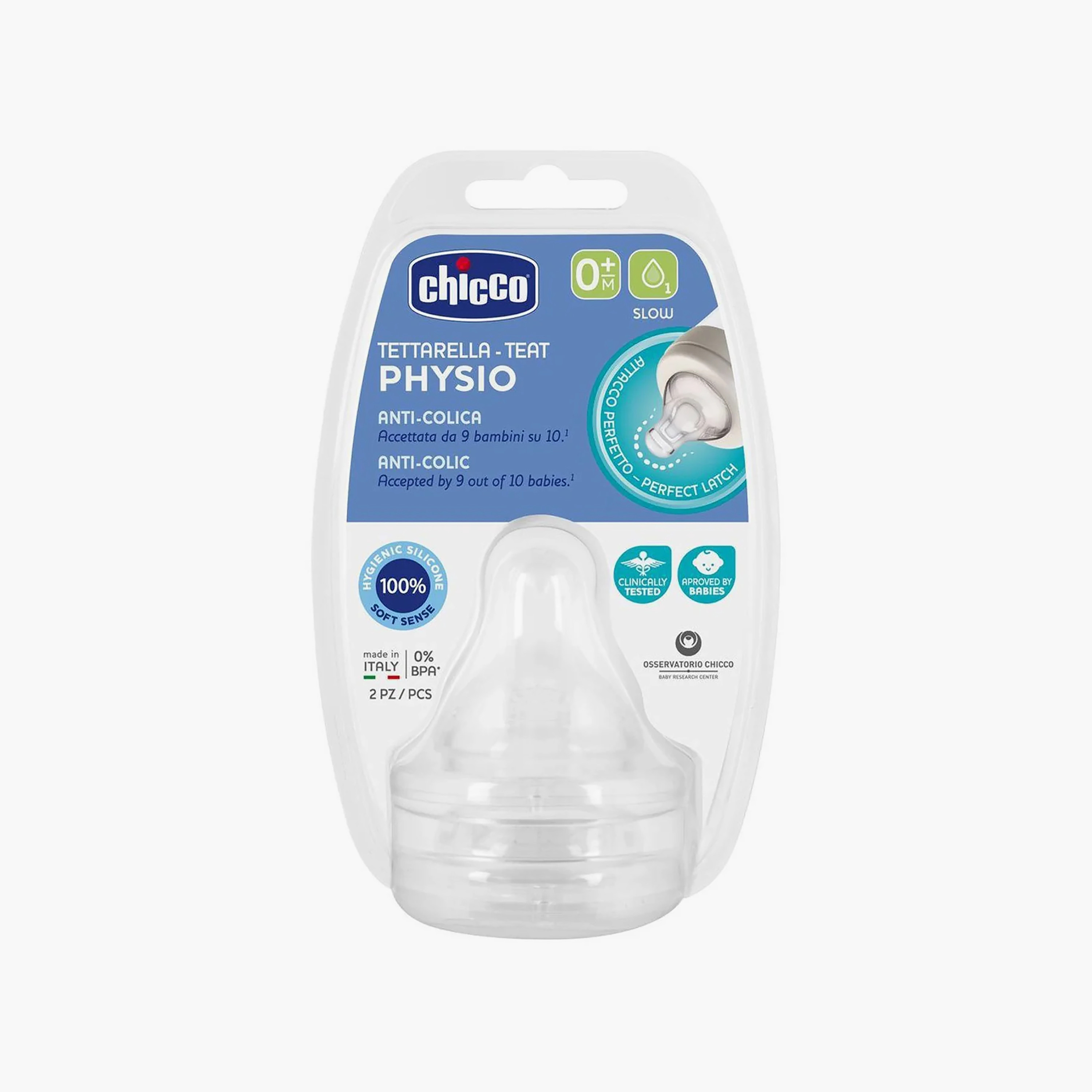 Chicco 2-Piece Physio Anti-Colic Silicone Teats-baby-feeding-feedingbottles-bottlesandteats-image-2