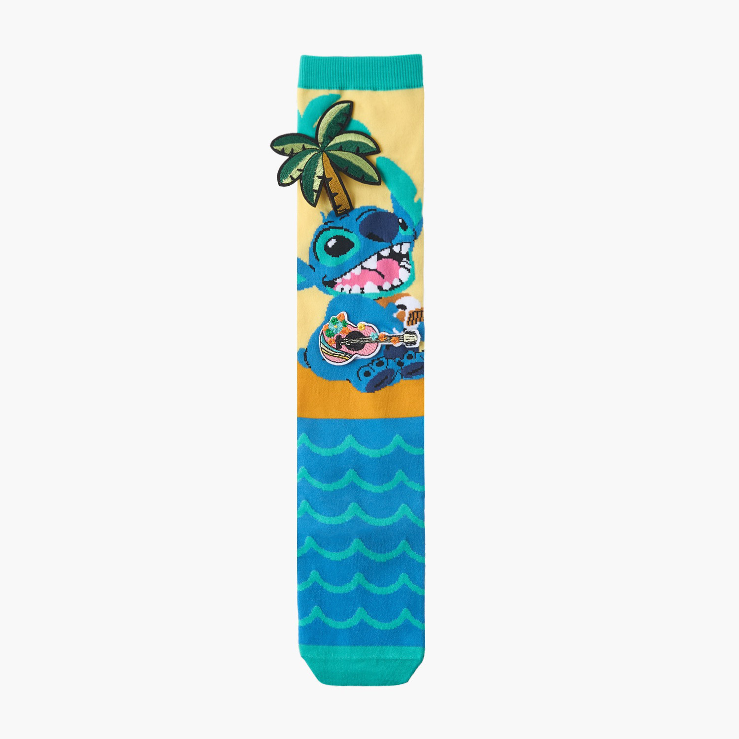 جورب بطول ربلة الساق وتطريز ستيتش للفتيات-girls-accessories-socks-image-1
