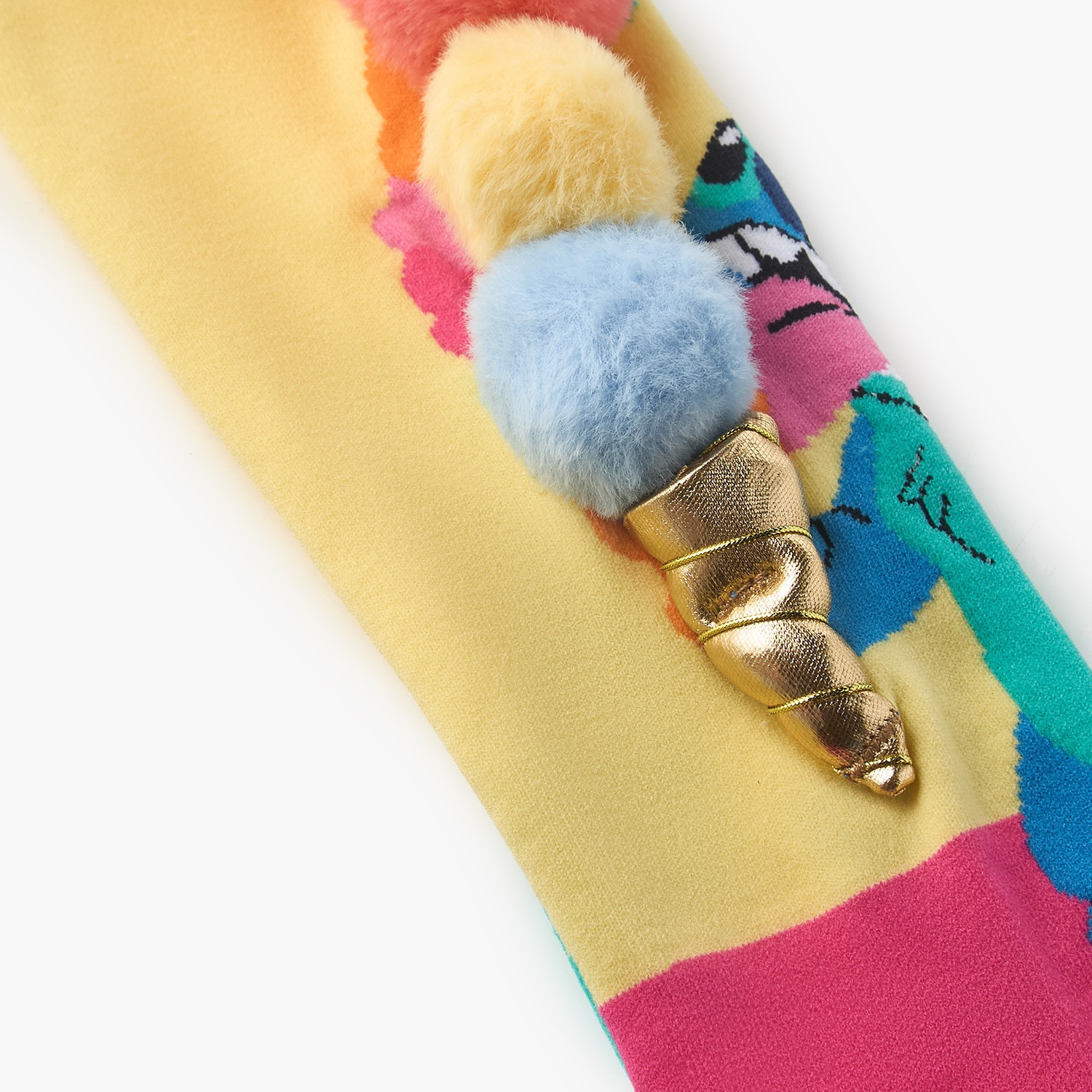 جورب بطول ربلة الساق وتطريز ستيتش للفتيات-girls-accessories-socks-image-5