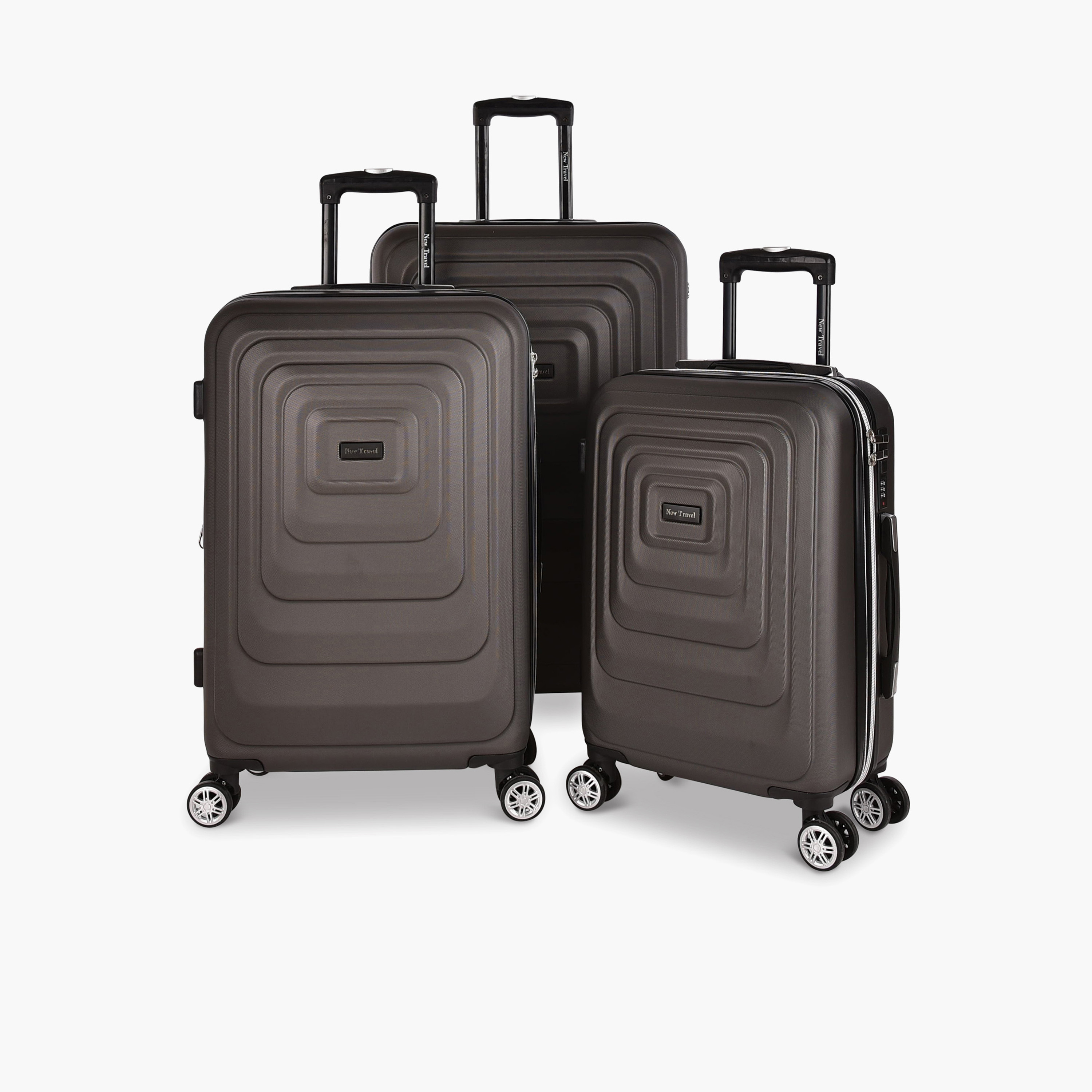 New Travel Set of 3 ABS Hard-Sided 4-Wheeler Spinner Trolley Bags with Combination Lock-travel-luggagesandbags-luggage-image-1