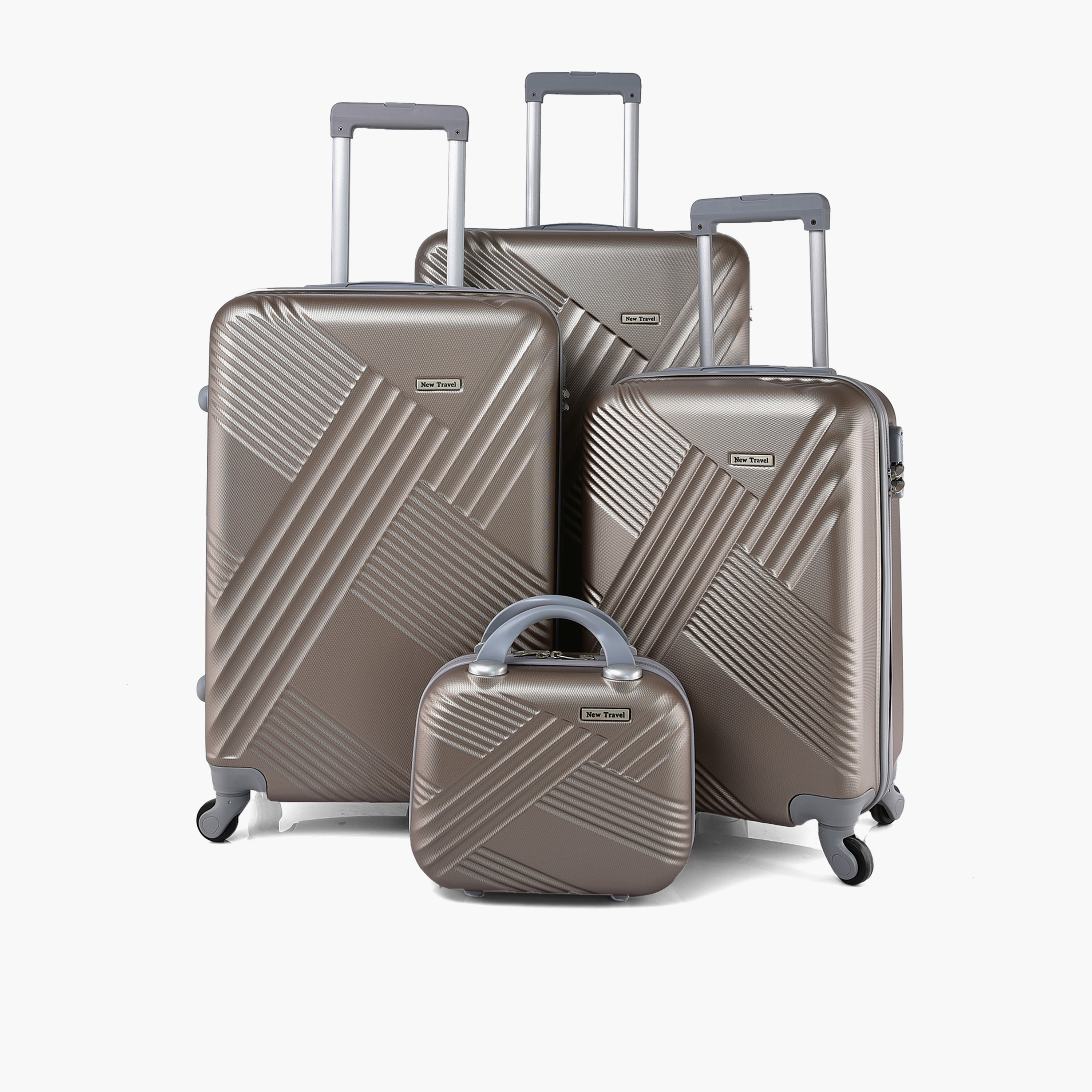 New Travel Set of 4 ABS Hard-Sided 4-Wheeler Spinner Trolley Bags with Combination Lock-travel-luggagesandbags-luggage-image-1