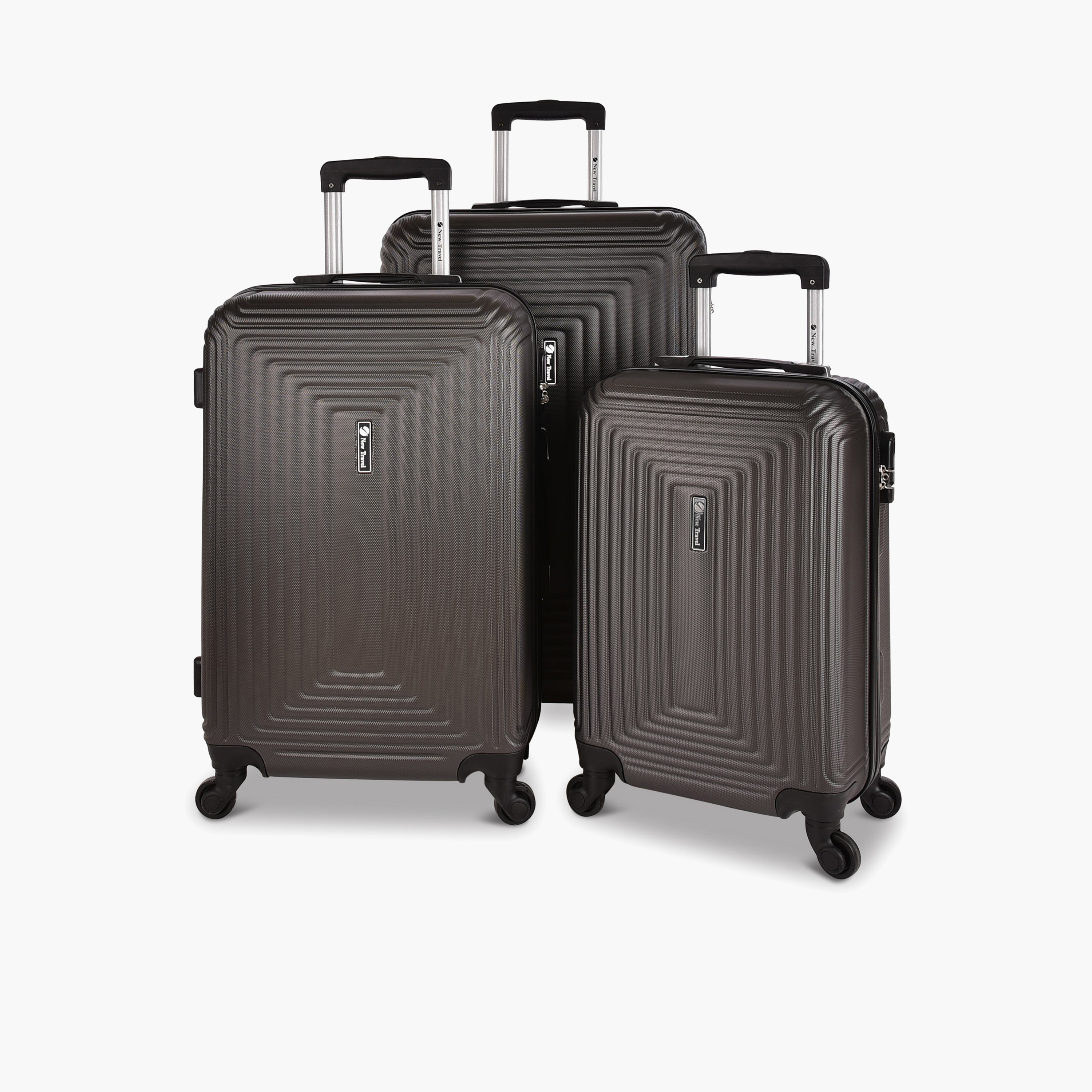 New Travel Set of 3 ABS Hard-Sided 4-Wheeler Spinner Trolley Bags with Combination Lock-travel-luggagesandbags-luggage-image-1