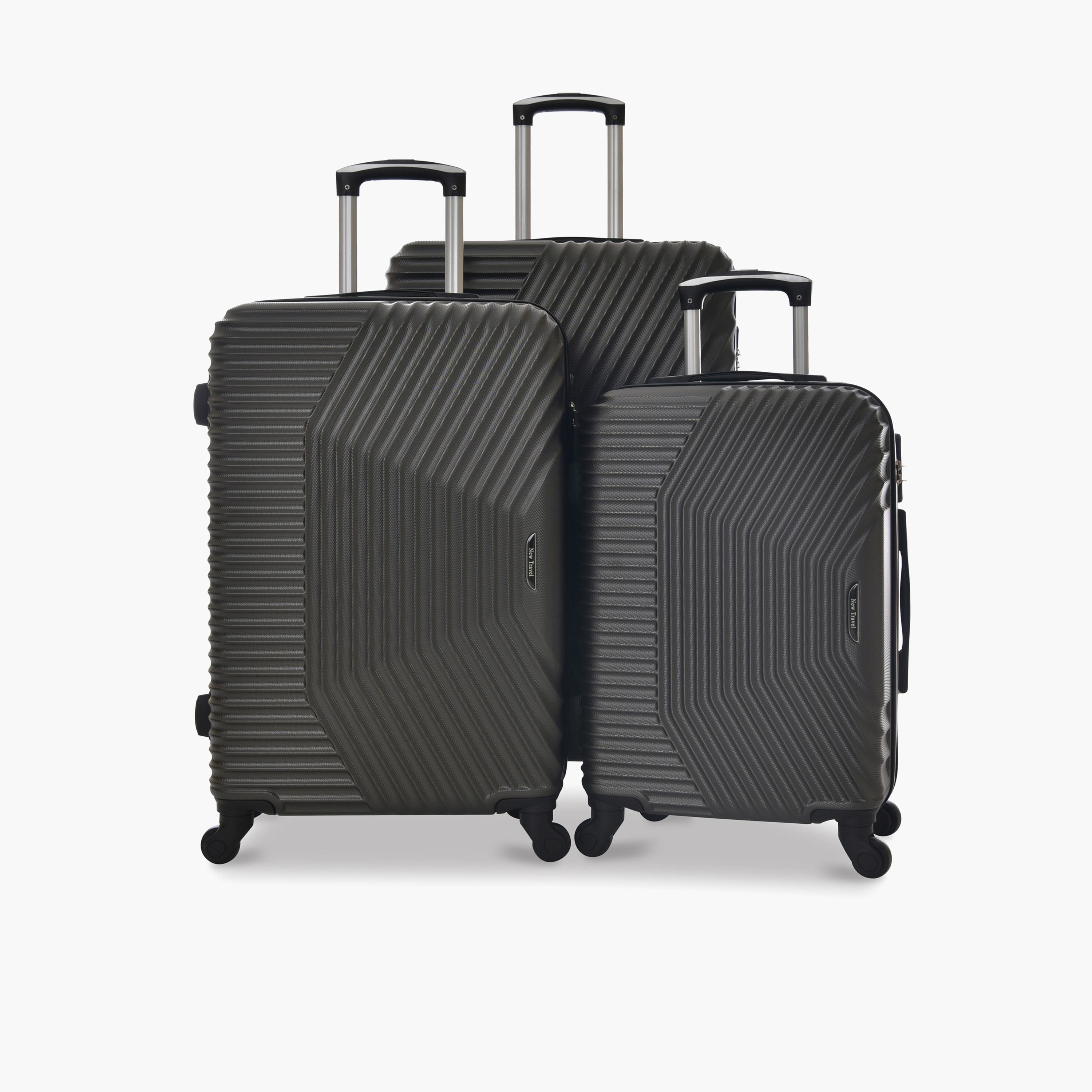 New Travel Set of 3 ABS Hard-Sided 4-Wheeler Spinner Trolley Bags with Combination Lock-travel-luggagesandbags-luggage-image-1