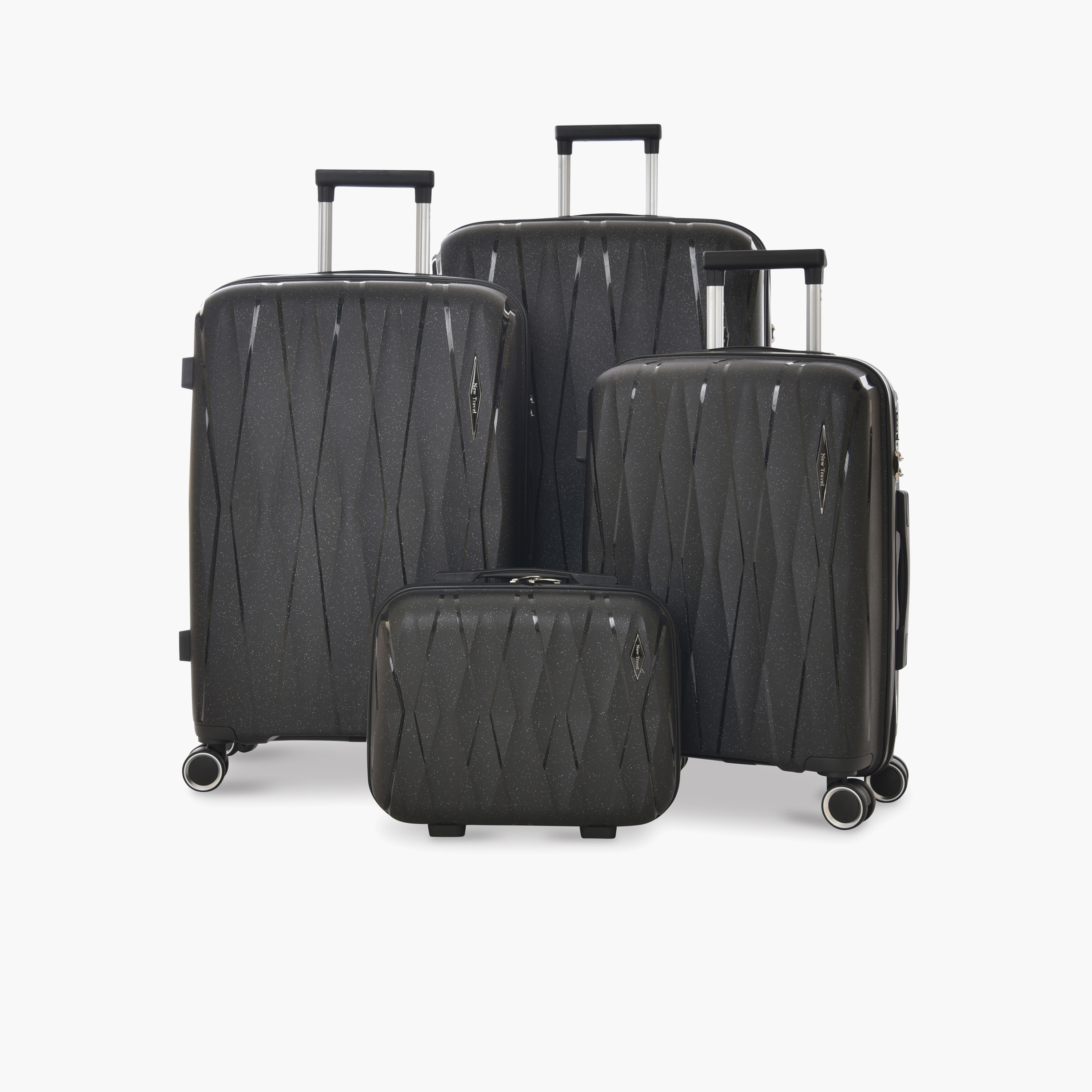 New Travel Set of 4 Polypropylene Hard-Sided 4-Wheeler Spinner Trolley Bags with Combination Lock-travel-luggagesandbags-luggage-image-21