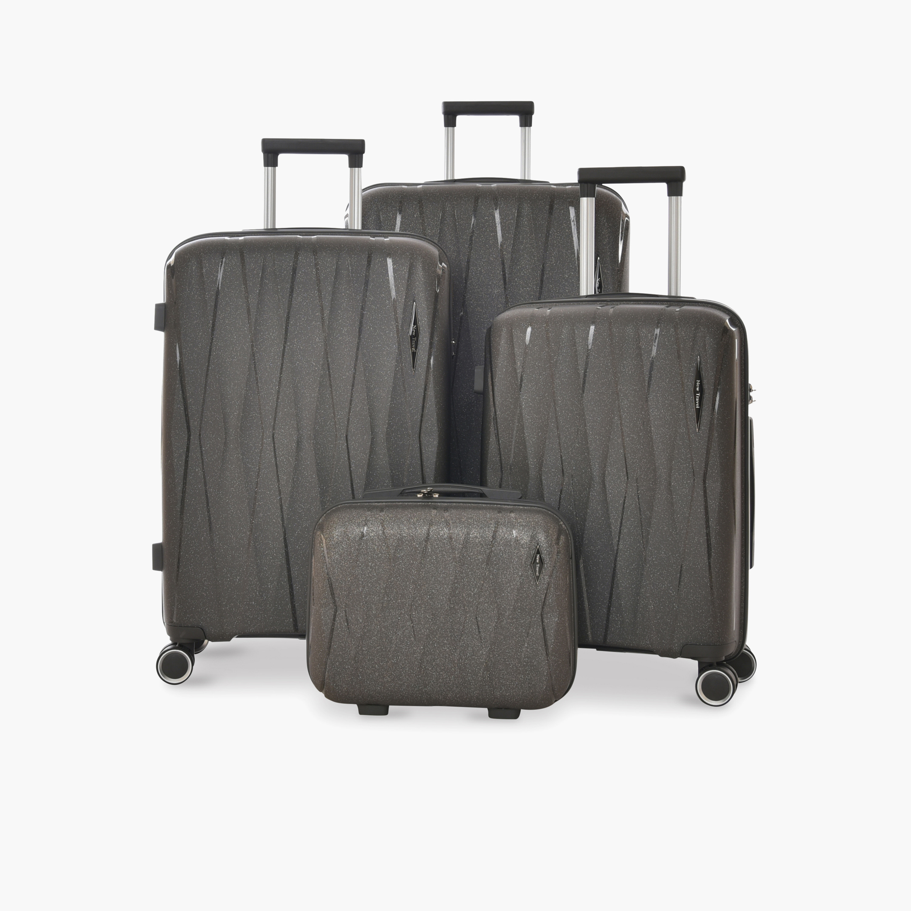New Travel Set of 4 Polypropylene Hard-Sided 4-Wheeler Spinner Trolley Bags with Combination Lock-travel-luggagesandbags-luggage-image-11
