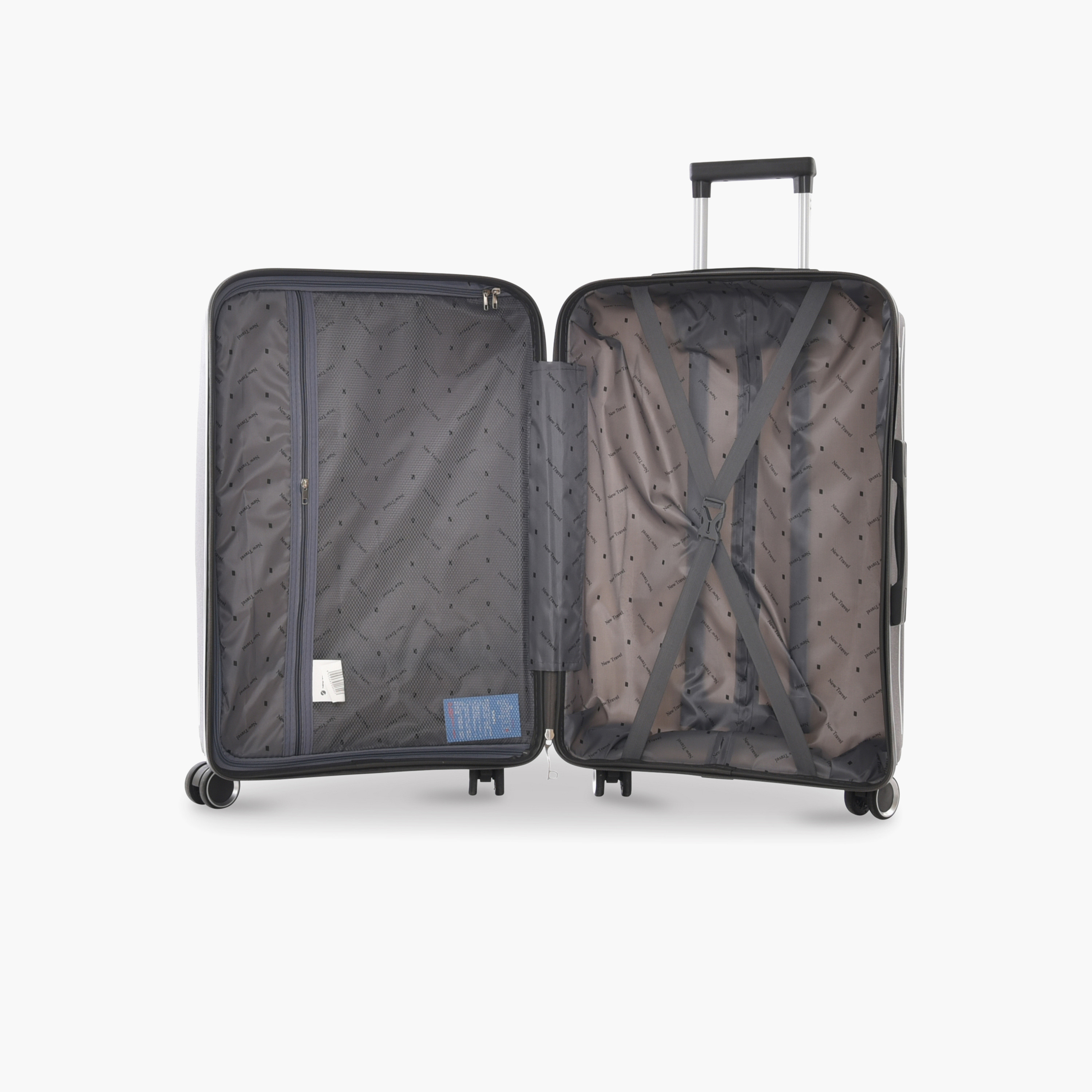 New Travel Set of 4 Polypropylene Hard-Sided 4-Wheeler Spinner Trolley Bags with Combination Lock-travel-luggagesandbags-luggage-image-3