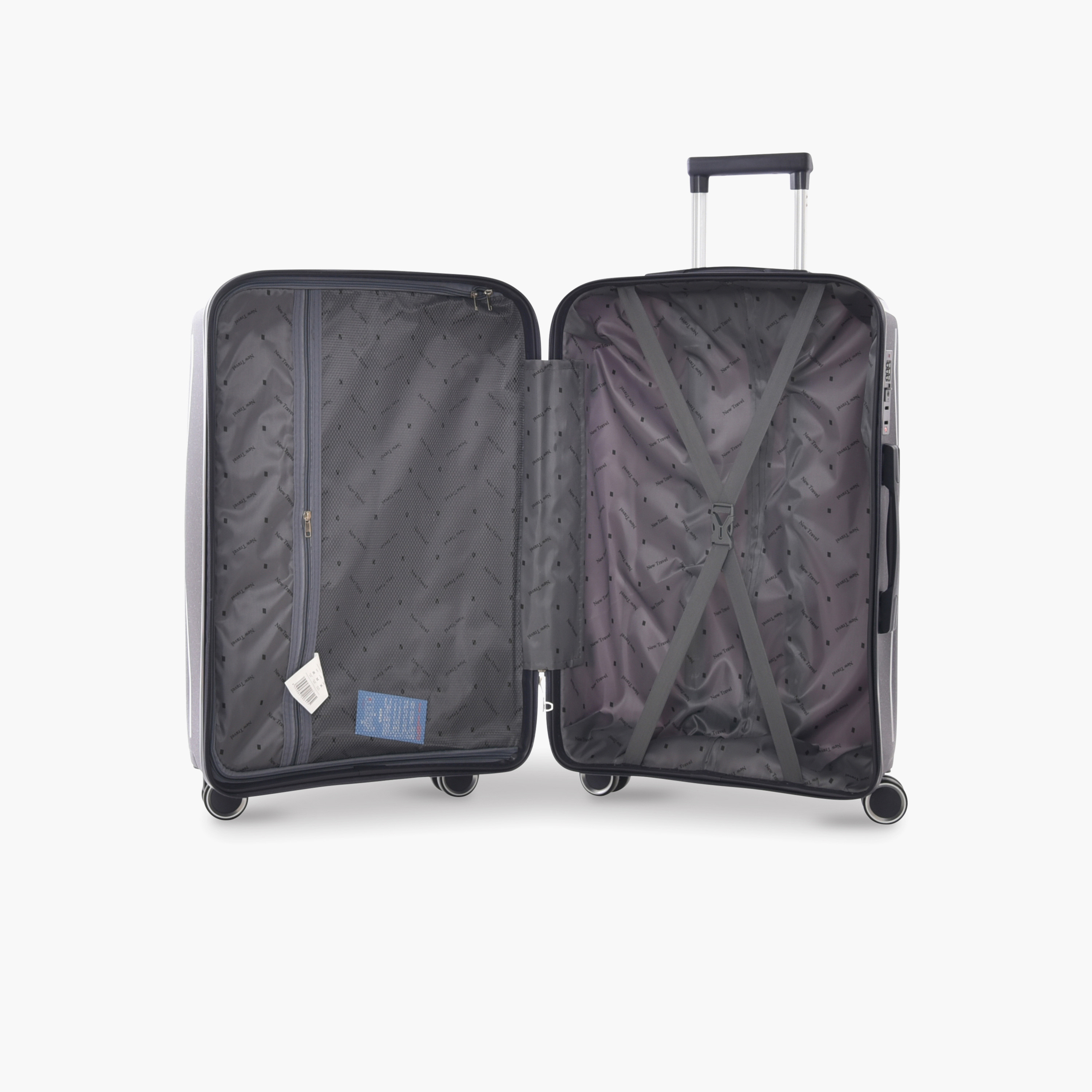 New Travel Set of 4 Polypropylene Hard-Sided 4-Wheeler Spinner Trolley Bags with Combination Lock-travel-luggagesandbags-luggage-image-3