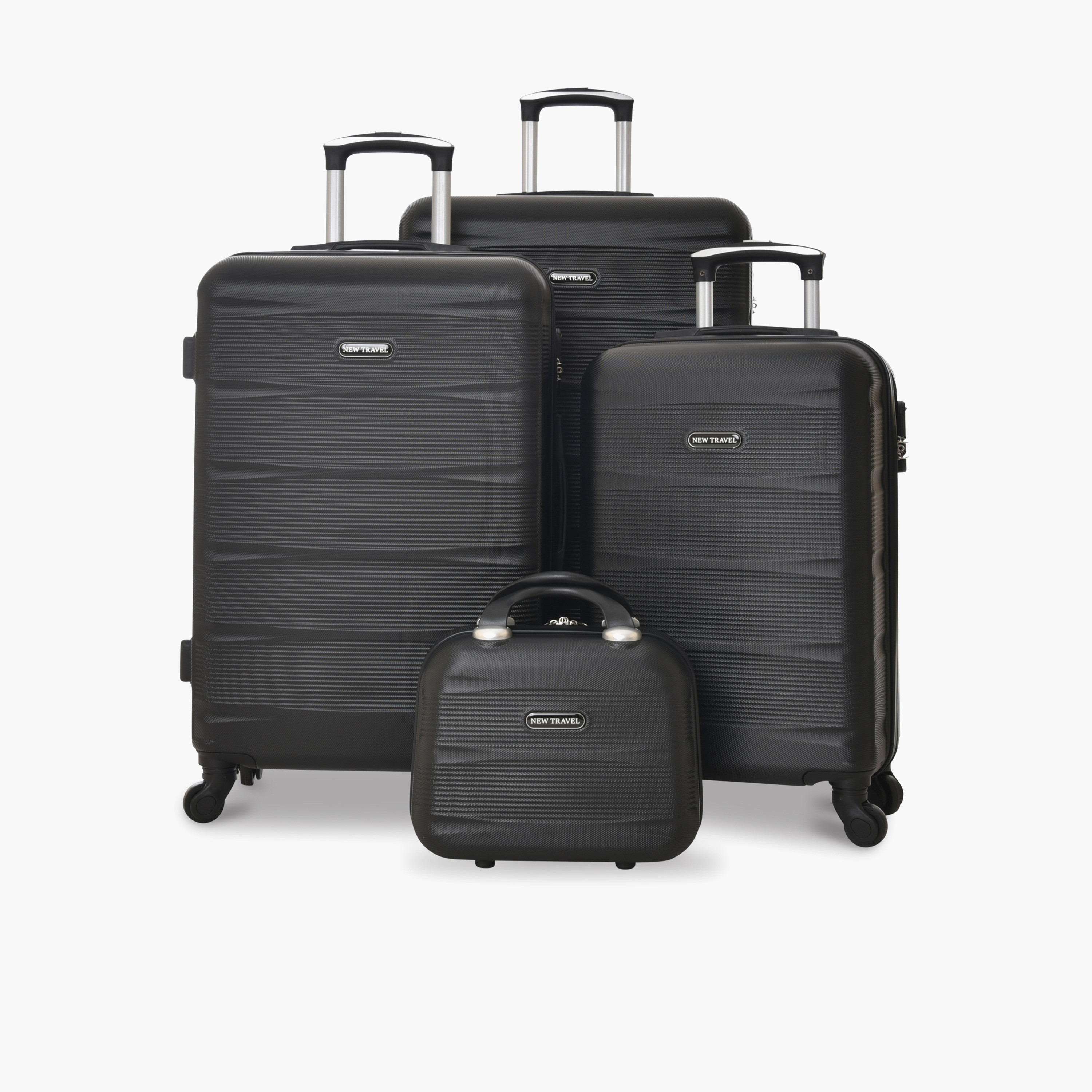New Travel Set of 4 ABS Hard-Sided 4-Wheeler Spinner Trolley Bags with Combination Lock-travel-luggagesandbags-luggage-image-1
