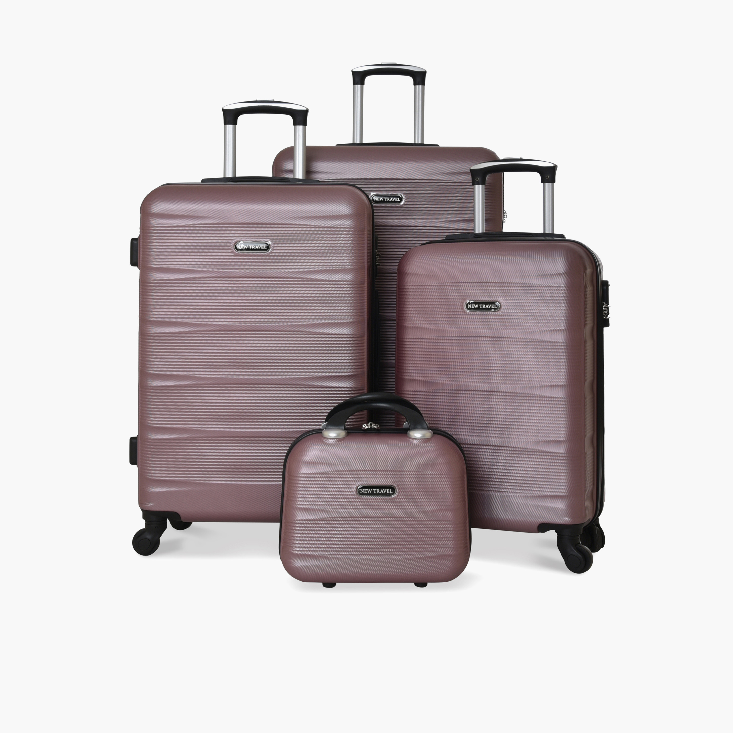 New Travel Set of 4 ABS Hard-Sided 4-Wheeler Spinner Trolley Bags with Combination Lock-travel-luggagesandbags-luggage-image-1