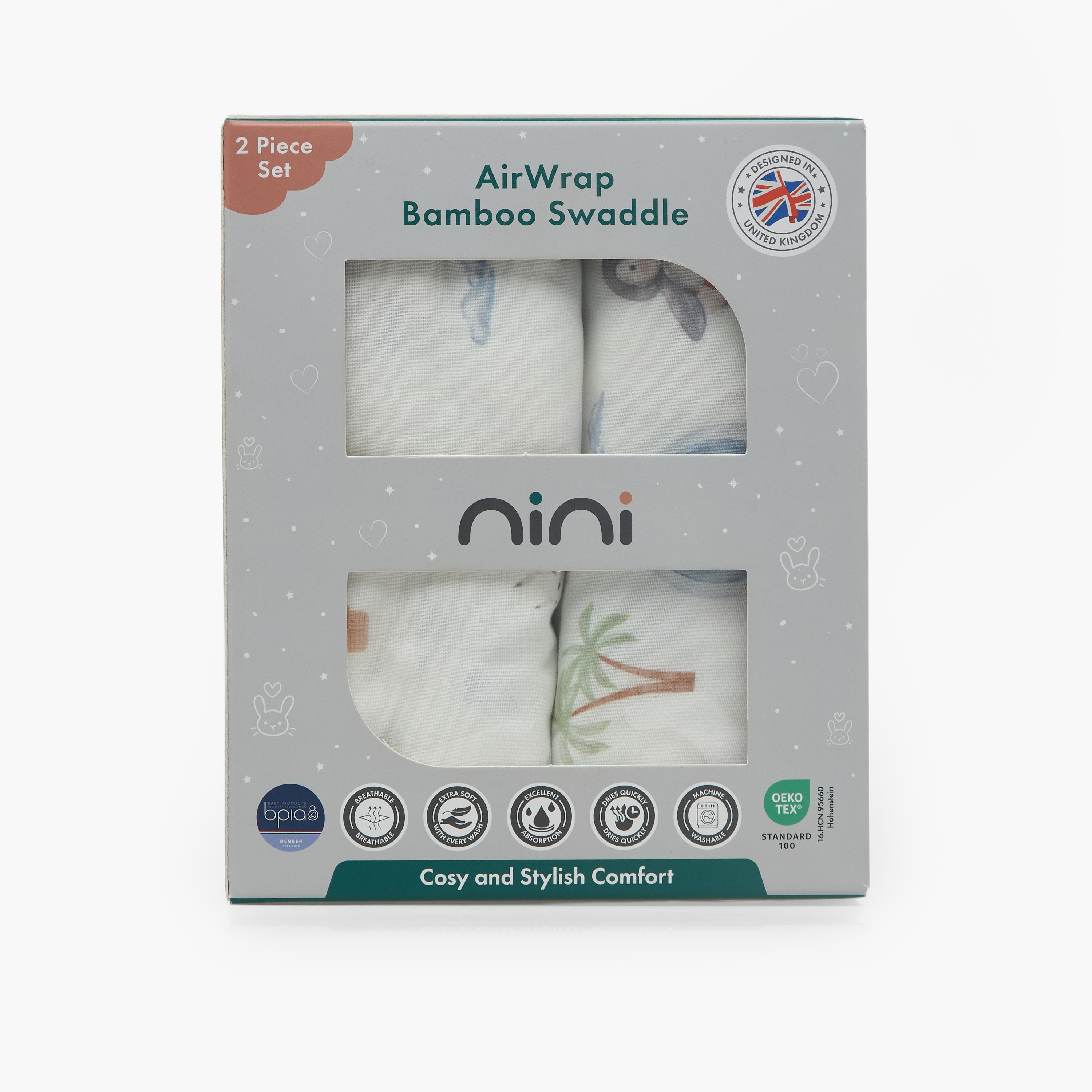قماط من الخيزران قطعتين إير راب من نيني-baby-nursery-blanketsandswaddles-swaddlesandsleepingbags-image-7