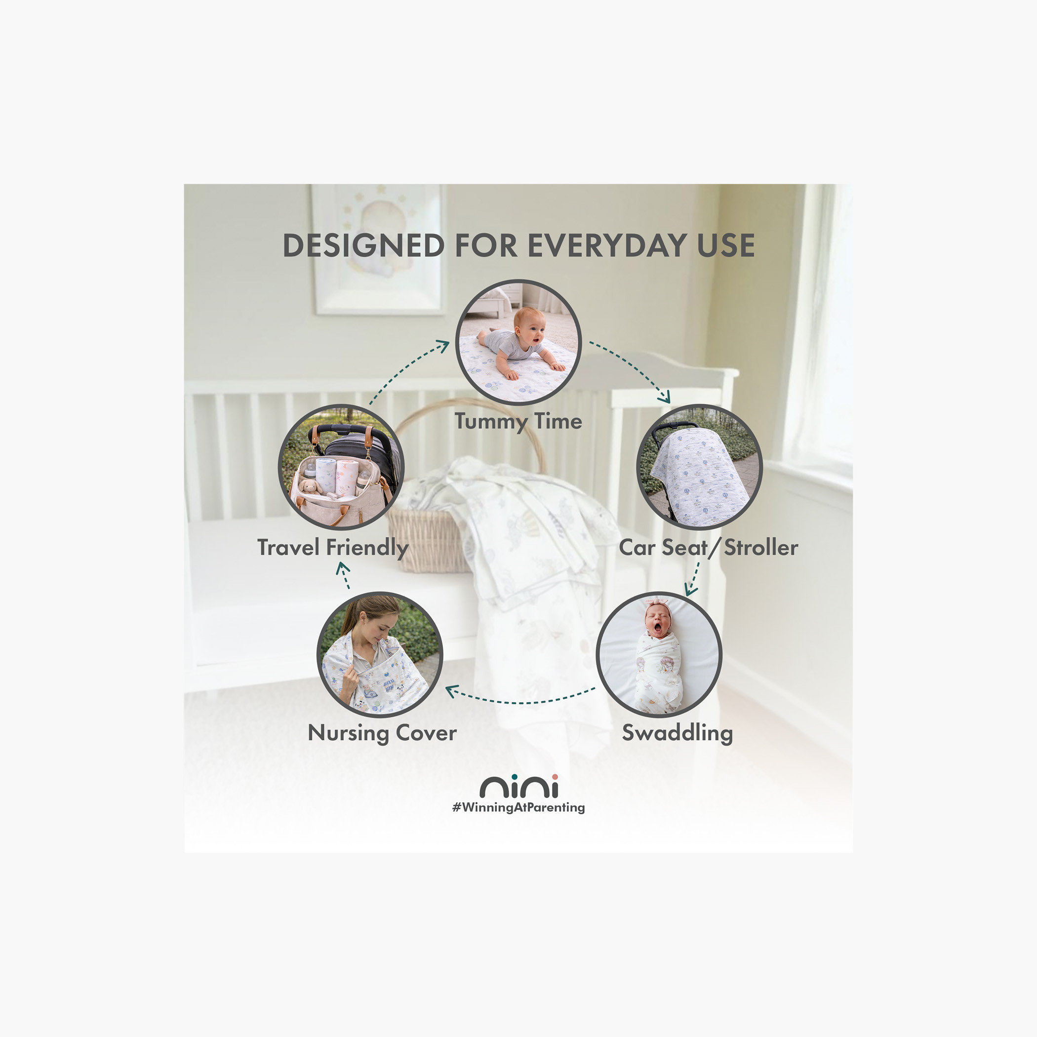 قماط من الخيزران قطعتين إير راب من نيني-baby-nursery-blanketsandswaddles-swaddlesandsleepingbags-image-12
