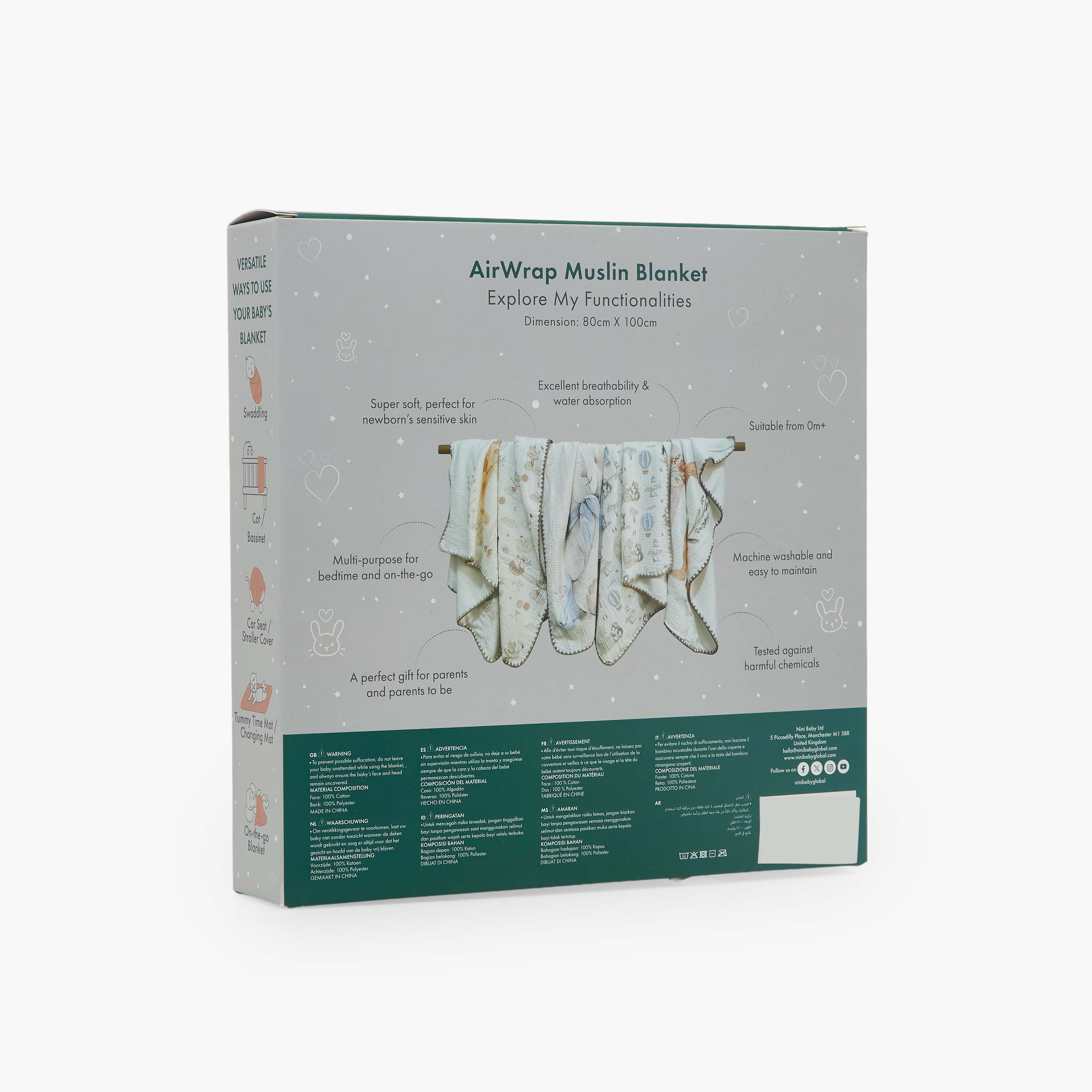 Nini AirWrap Muslin Blanket-baby-nursery-blanketsandswaddles-receivingblankets-image-8