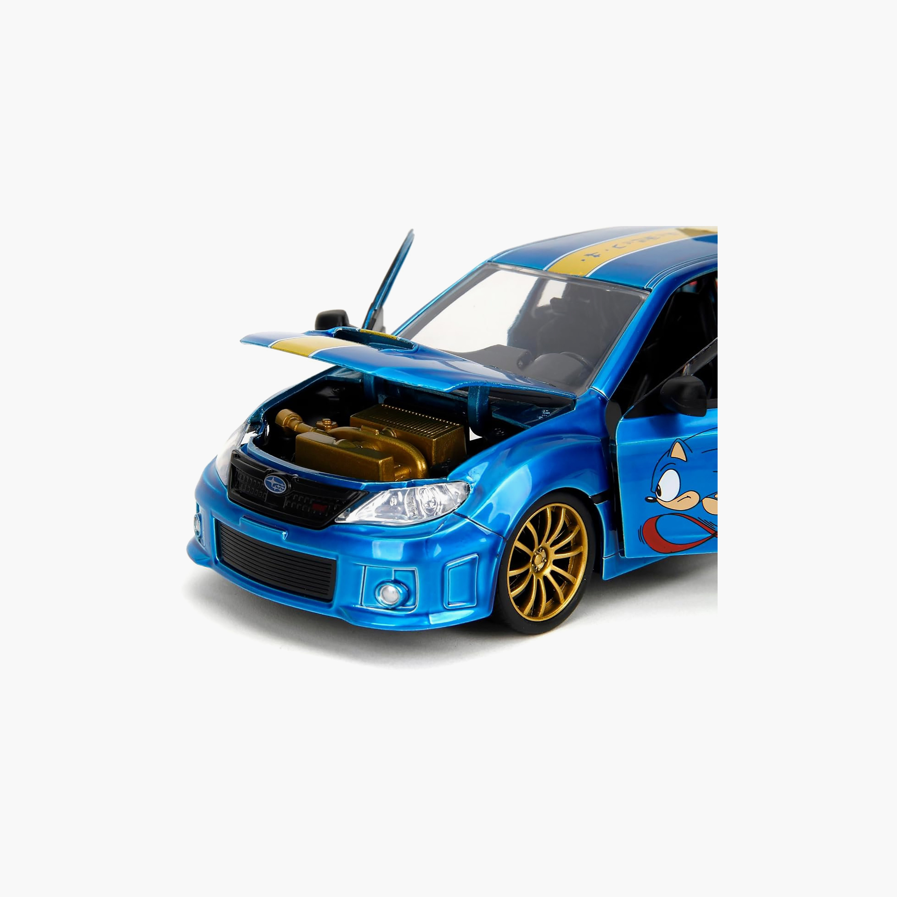 Jada Sonic and Subaru Impreza WRX STI Die Cast Car with Toy Figurine-toys-playvehicles-diecastcars-image-6