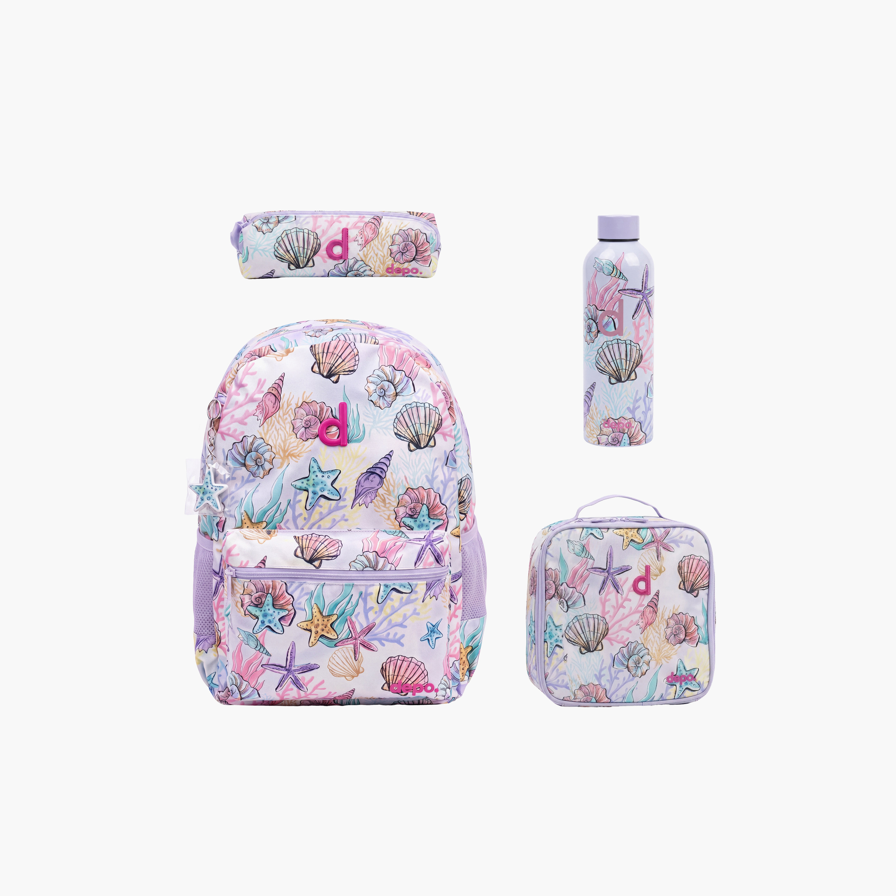 Depo High Kids 4-Piece School Backpack Set with Lunch Bag, Pencil Case & Water Bottle - 17 Inch-school-bagsandbackpacks-sets-image-1