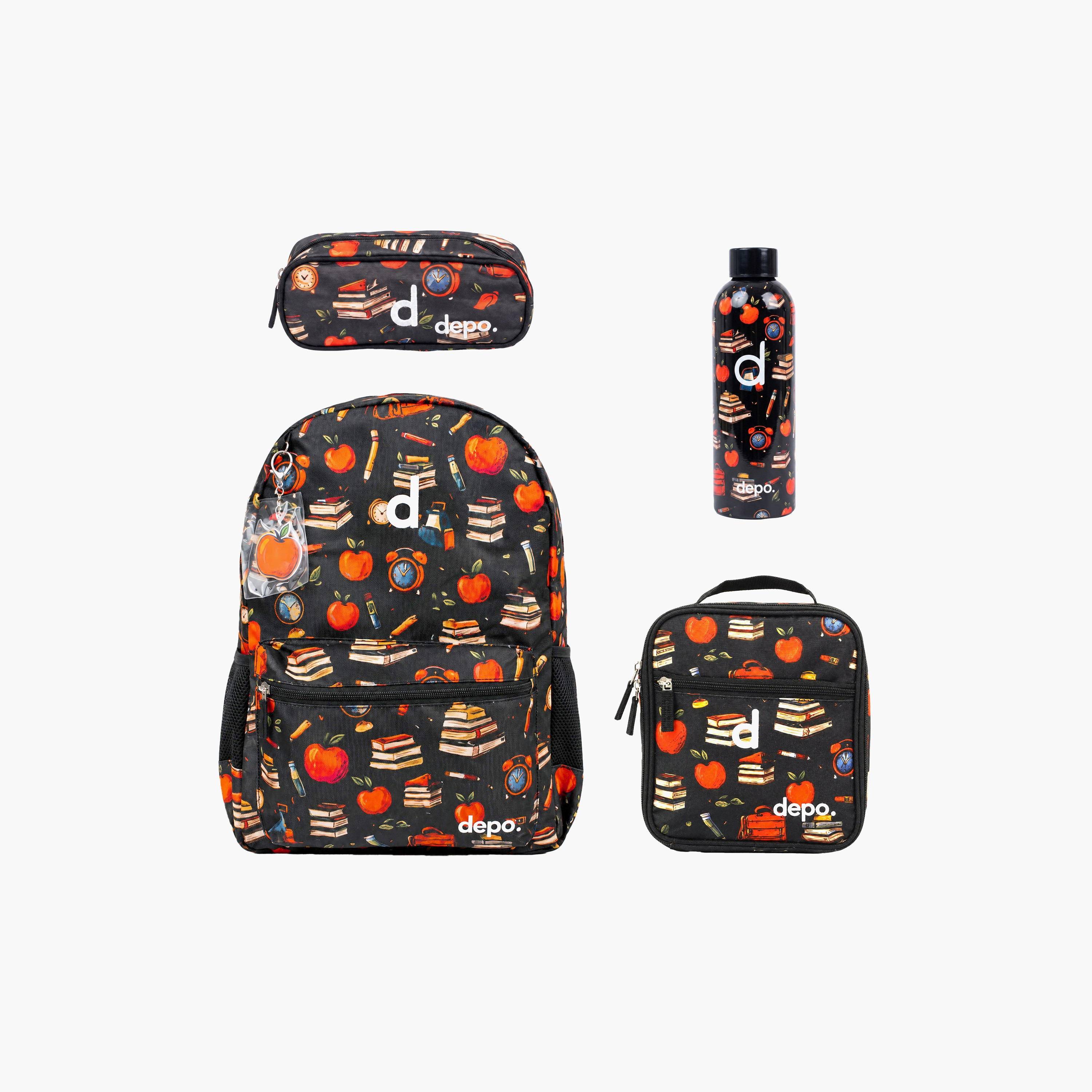 Depo High Kids 4-Piece School Backpack Set with Lunch Bag, Pencil Case & Water Bottle - 17 Inch-school-bagsandbackpacks-sets-image-1