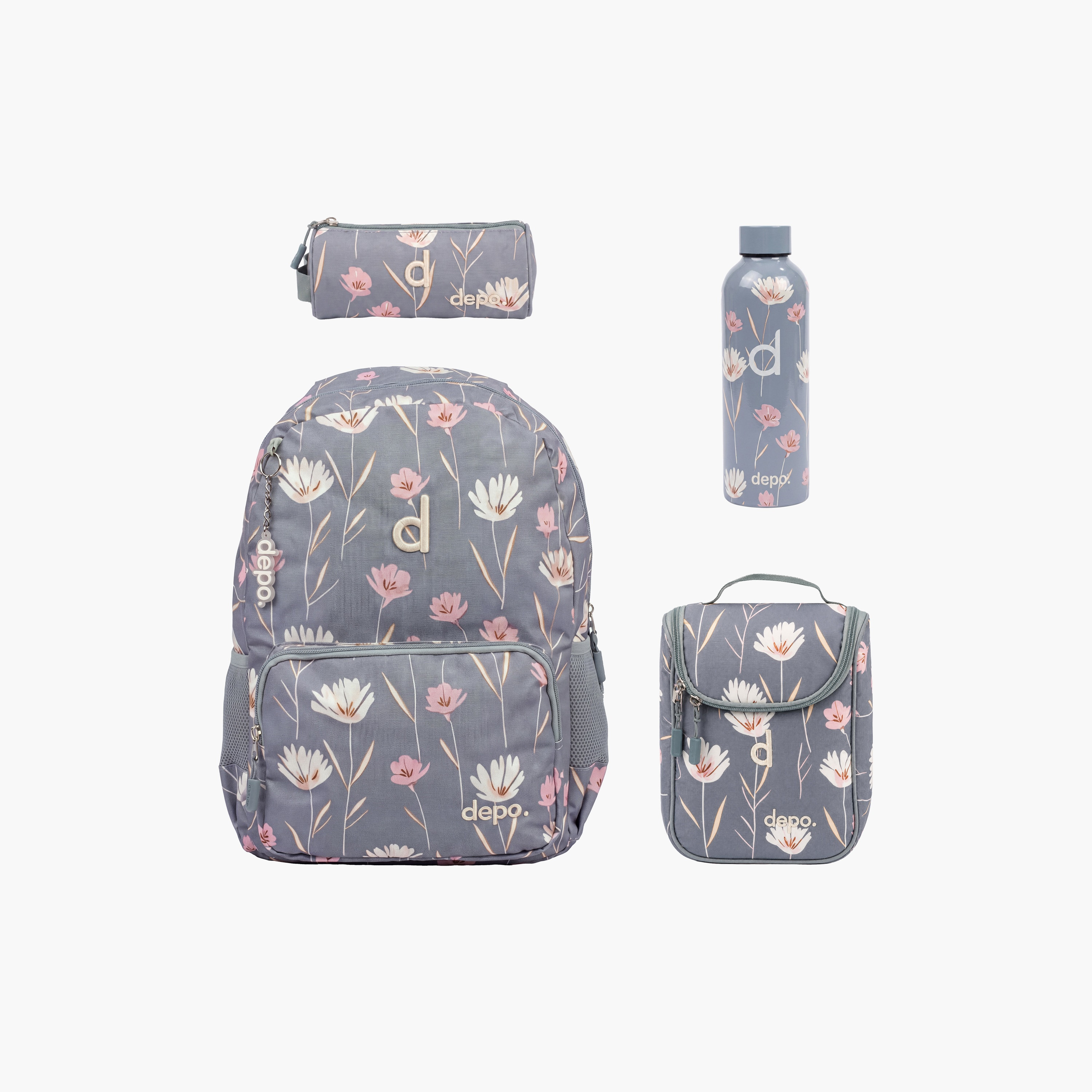 Depo High Kids 4-Piece School Backpack Set with Lunch Bag, Pencil Case & Water Bottle - 17 Inch-school-bagsandbackpacks-sets-image-1