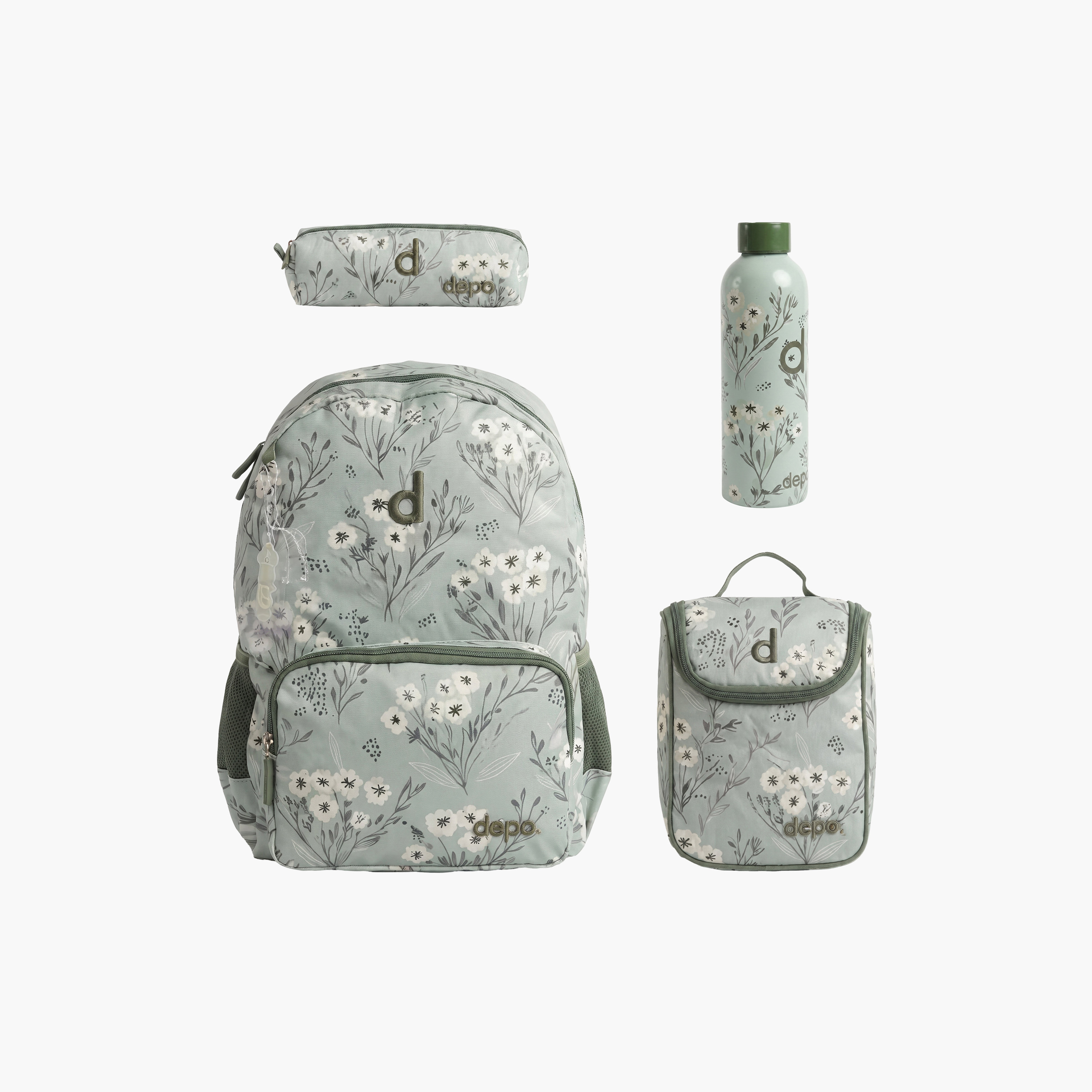 Depo High Kids 4-Piece School Backpack Set with Lunch Bag, Pencil Case & Water Bottle - 17 Inch-school-bagsandbackpacks-sets-image-1