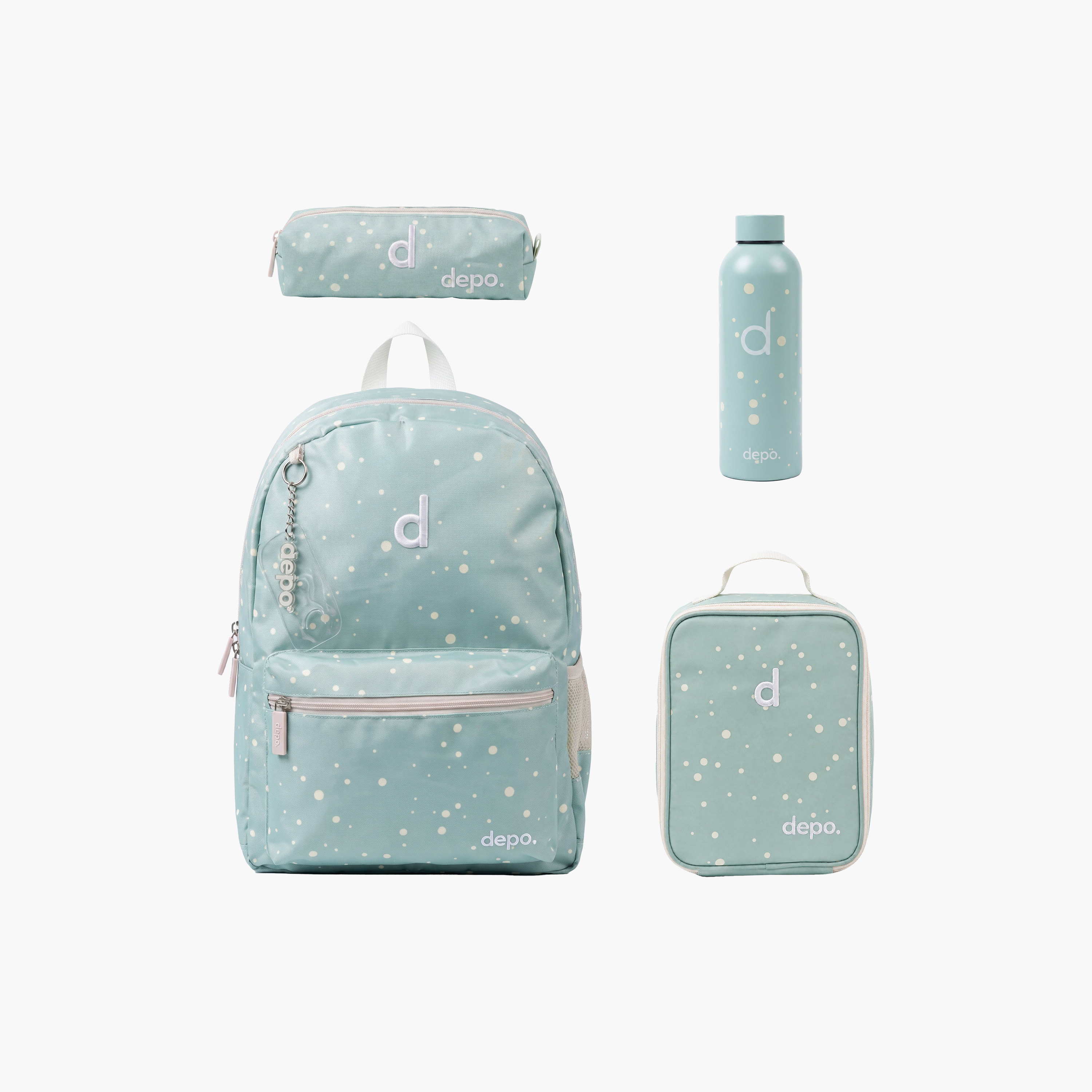 Depo High Kids 4-Piece School Backpack Set with Lunch Bag, Pencil Case & Water Bottle - 17 Inch-school-bagsandbackpacks-sets-image-1