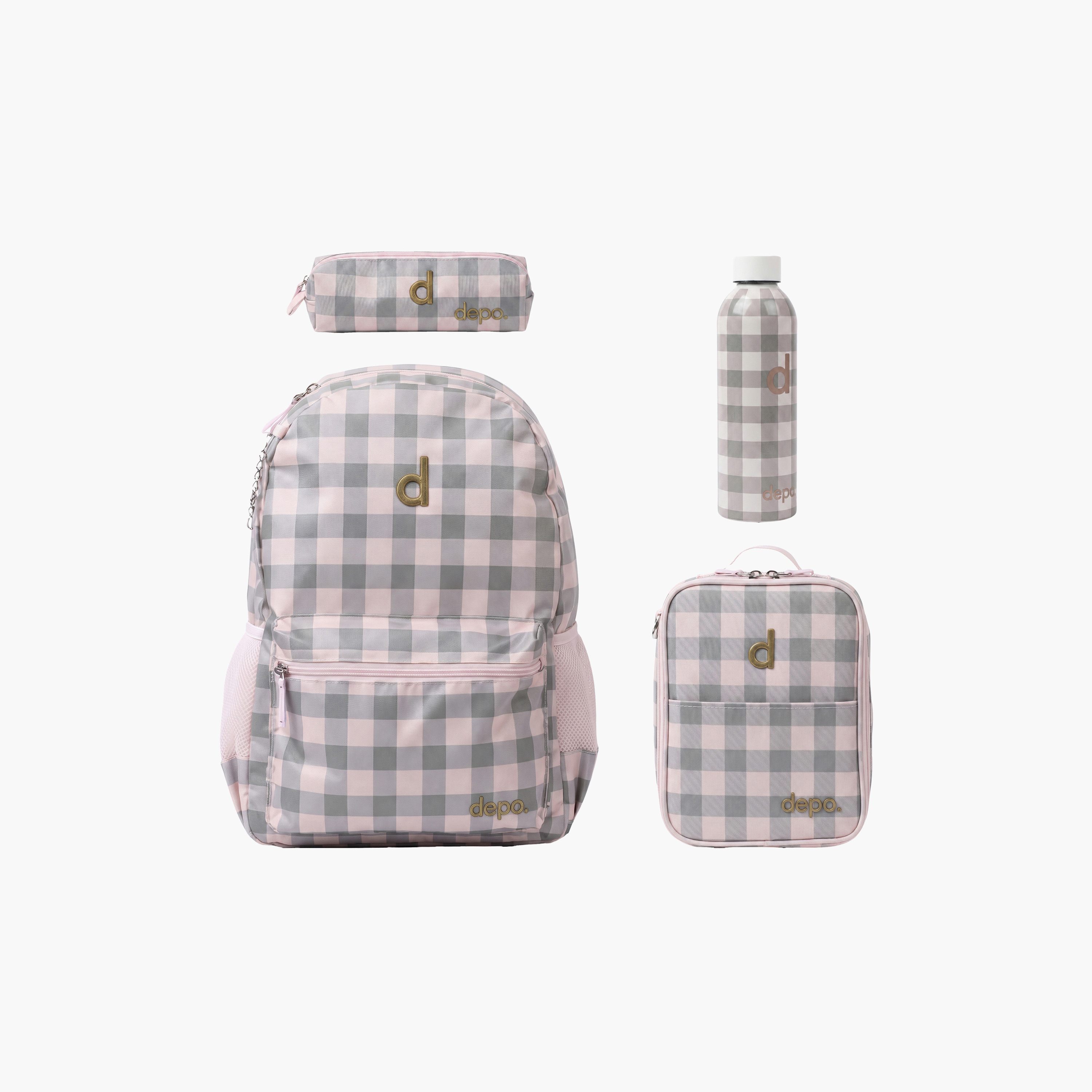 Depo High Kids 4-Piece School Backpack Set with Lunch Bag, Pencil Case & Water Bottle - 17 Inch-school-bagsandbackpacks-sets-image-1