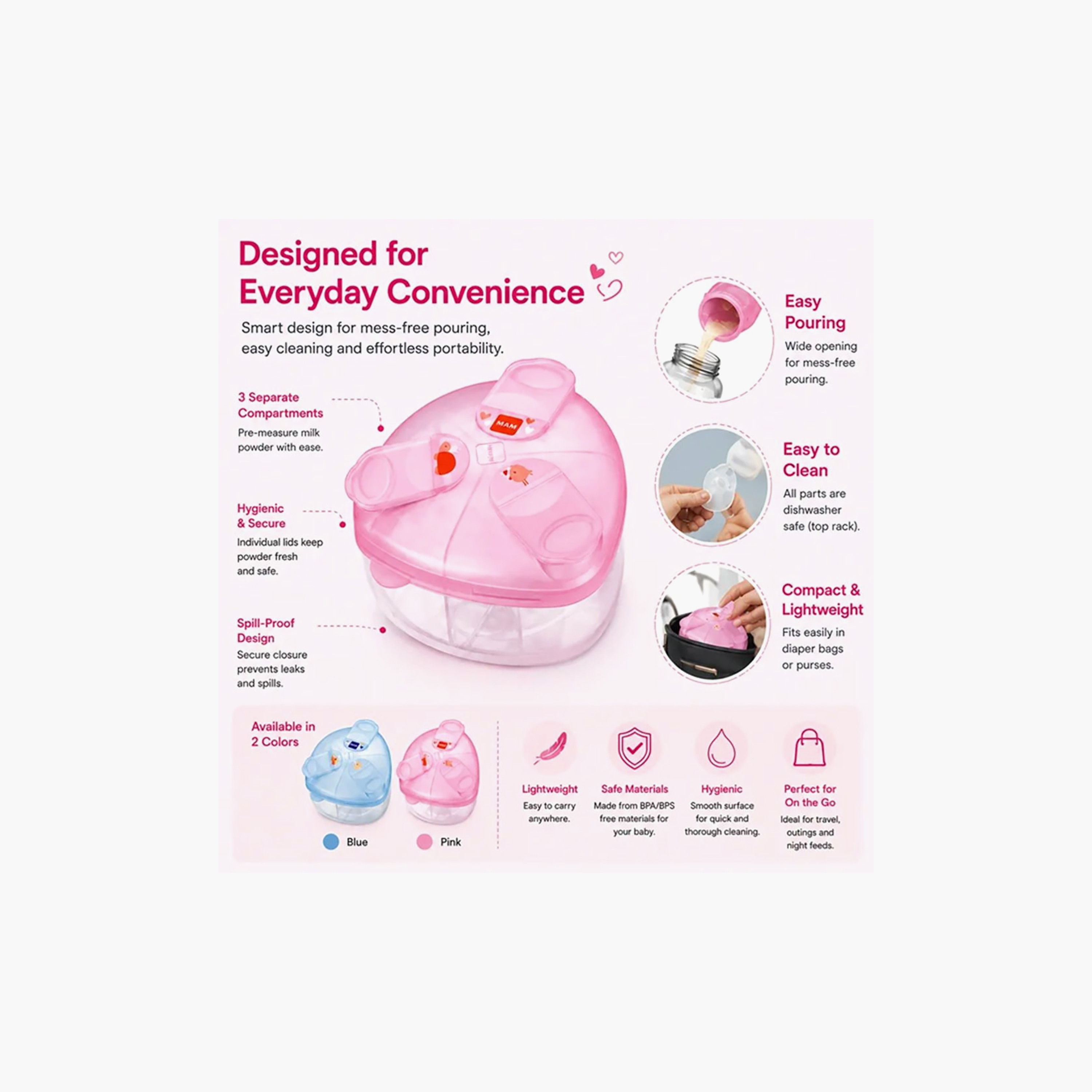 موزع حليب بودرة بـ 3 أقسام من مام-baby-feeding-accessories-image-5