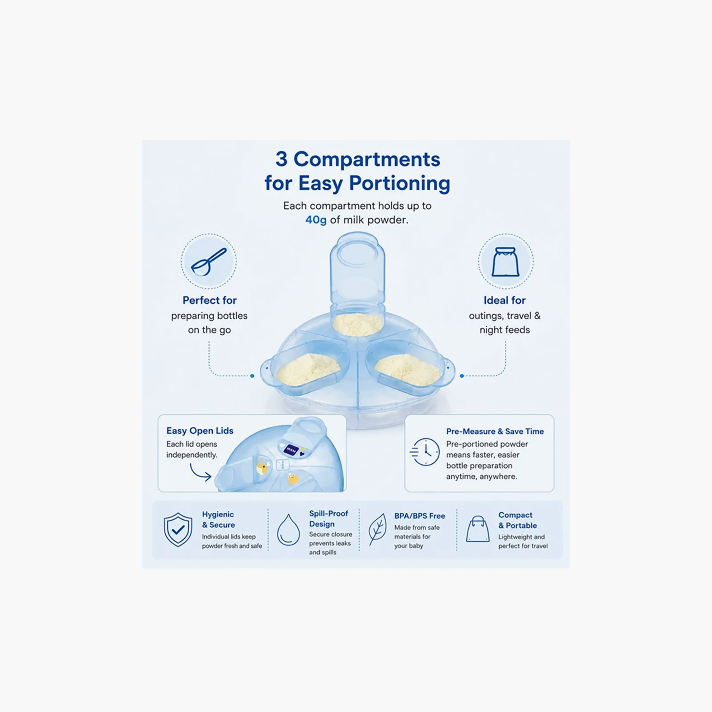 موزع حليب بودرة بـ 3 أقسام من مام-baby-feeding-accessories-image-6